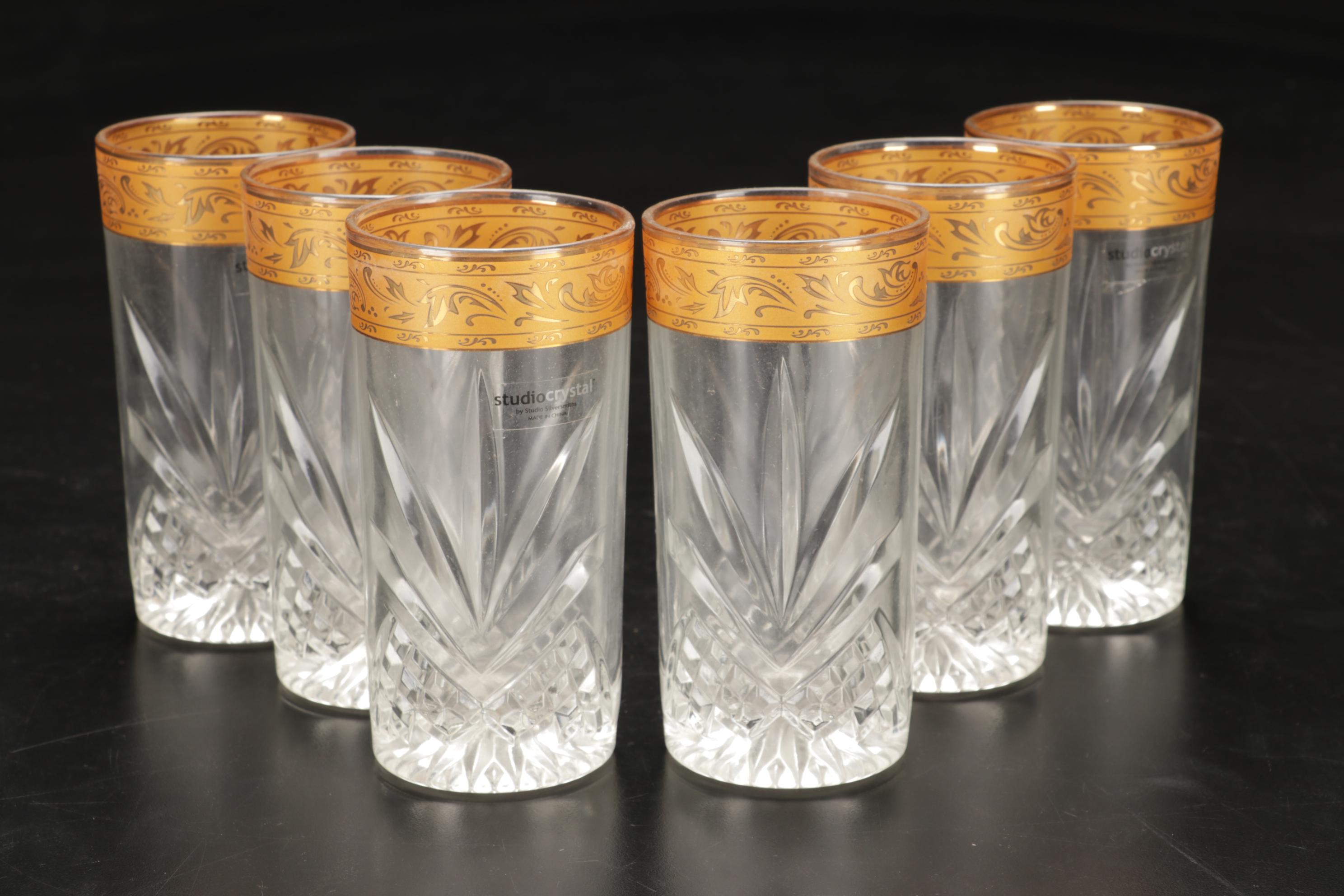 Studio Crystal Decanter and Tumblers