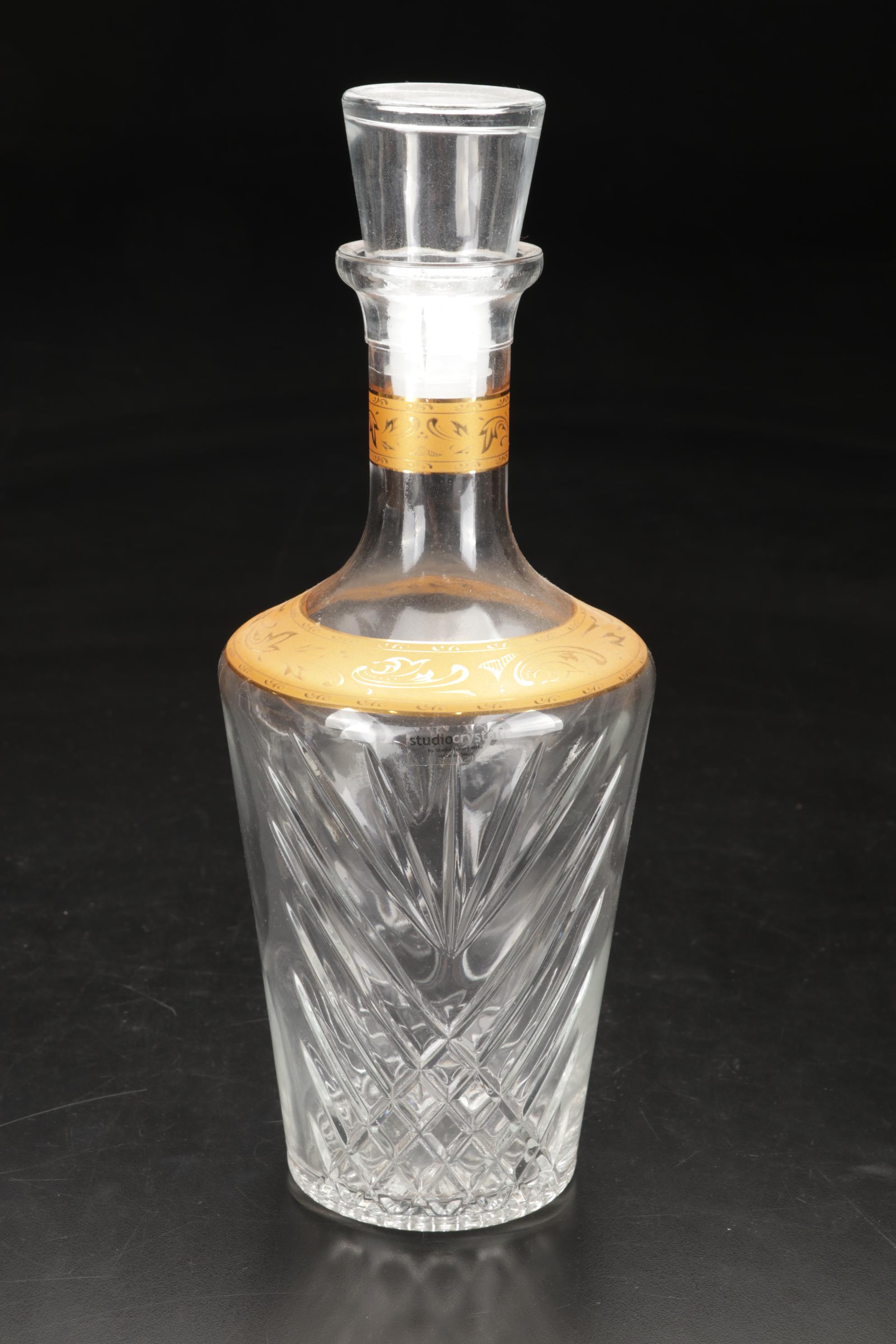 Studio Crystal Decanter and Tumblers