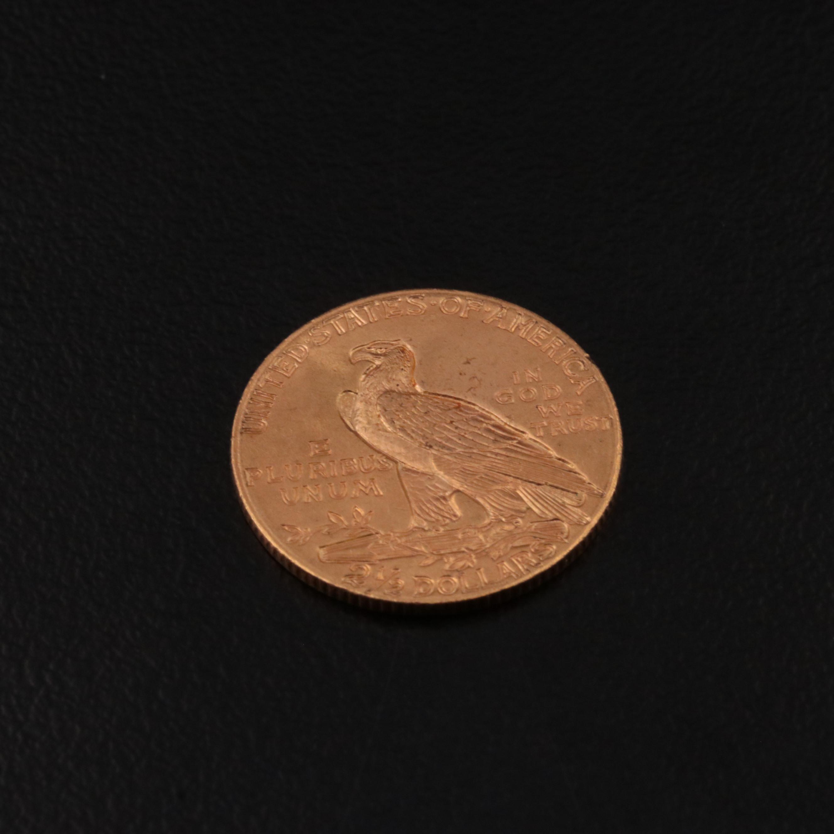 1911 Indian Head $2.50 Quarter Eagle Gold Coin