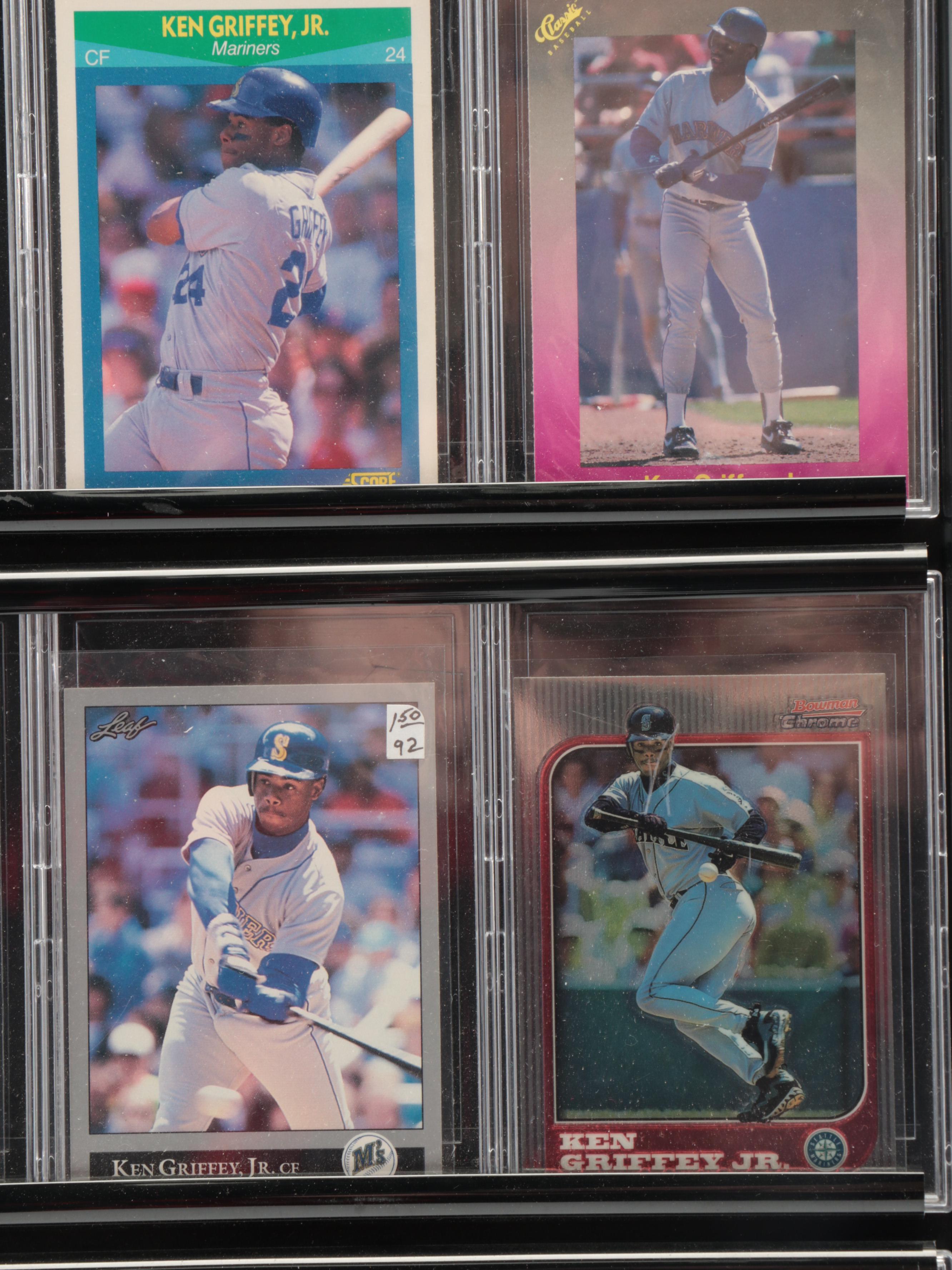 Topps and More Ken Griffey Jr. Baseball Cards in Display Frame