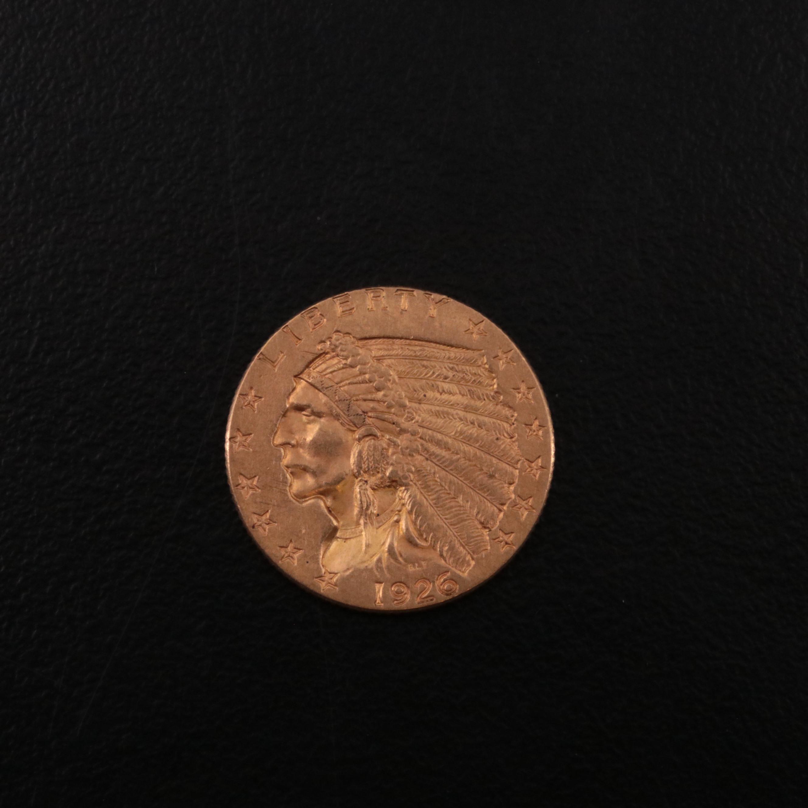 1926 Indian Head $2.50 Gold Quarter Eagle
