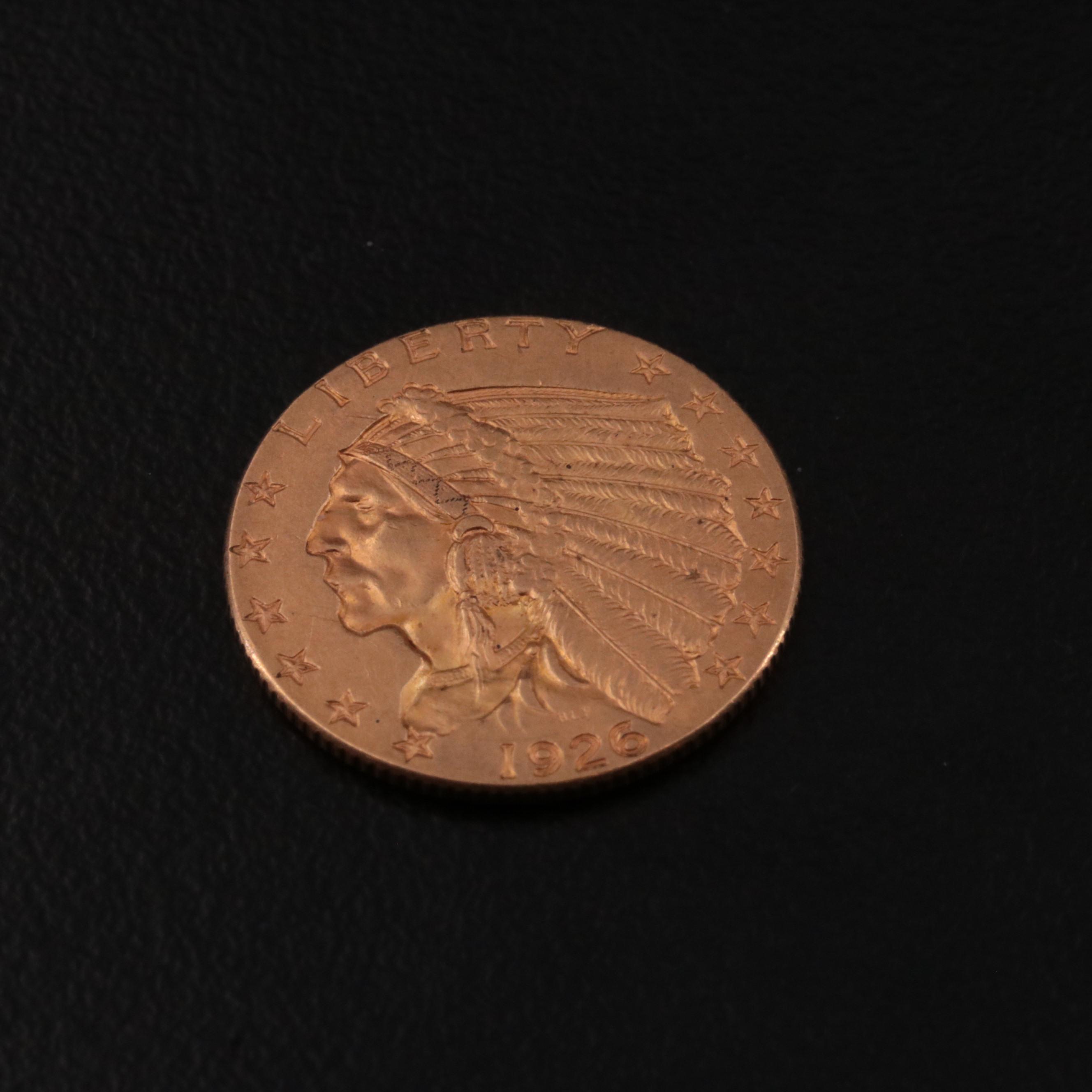 1926 Indian Head $2.50 Gold Quarter Eagle