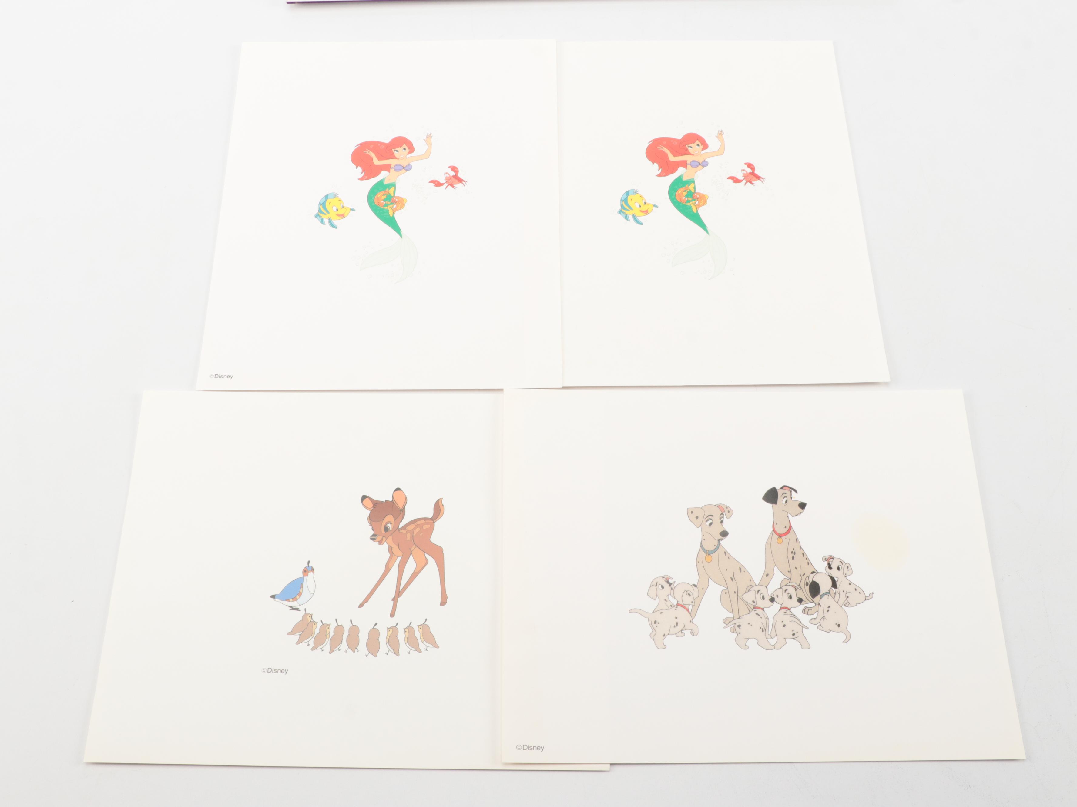 Disney Offset Lithographs from "The Little Mermaid," "The Aristocats," and More