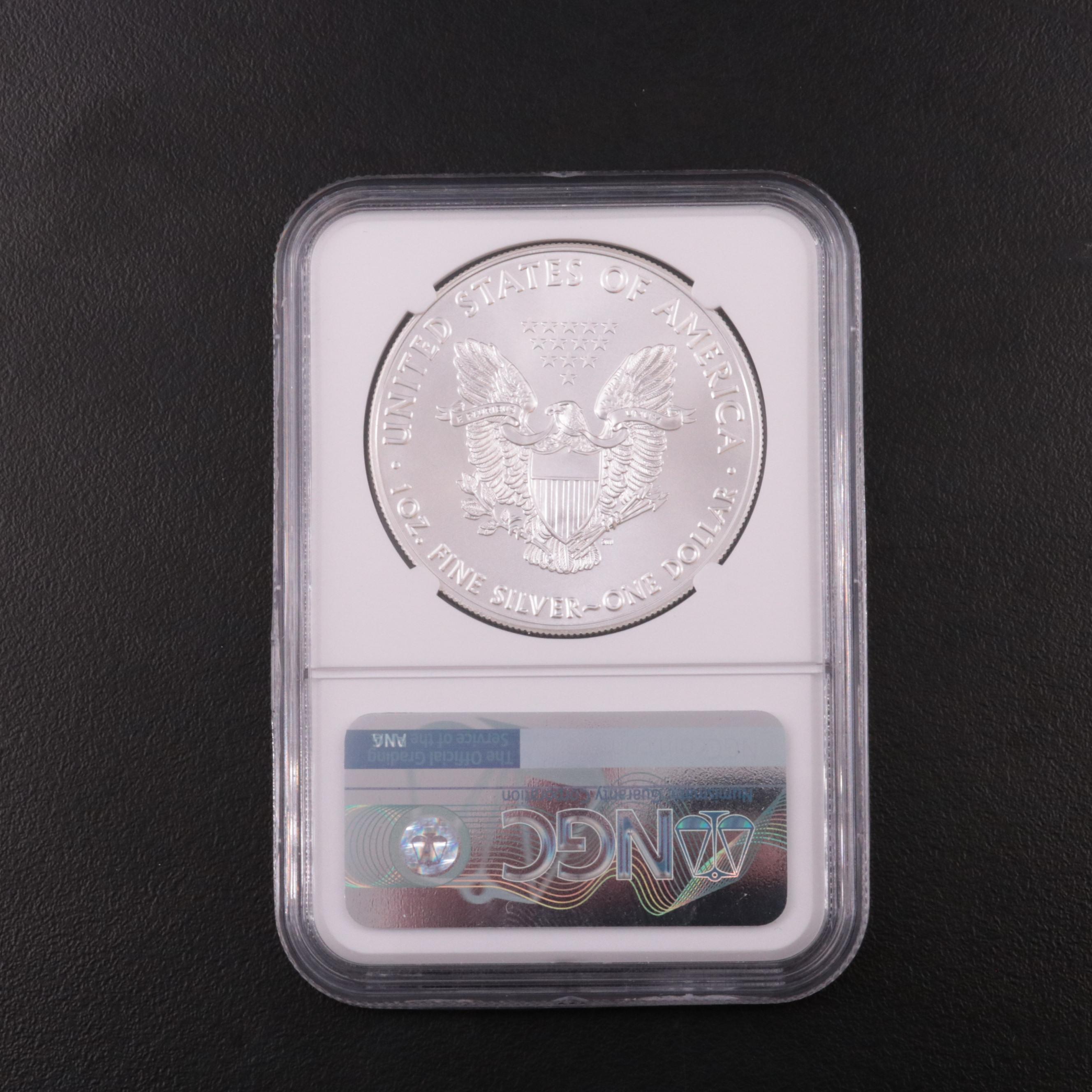 NGC MS70 2018-W $1 U.S. Silver Eagle