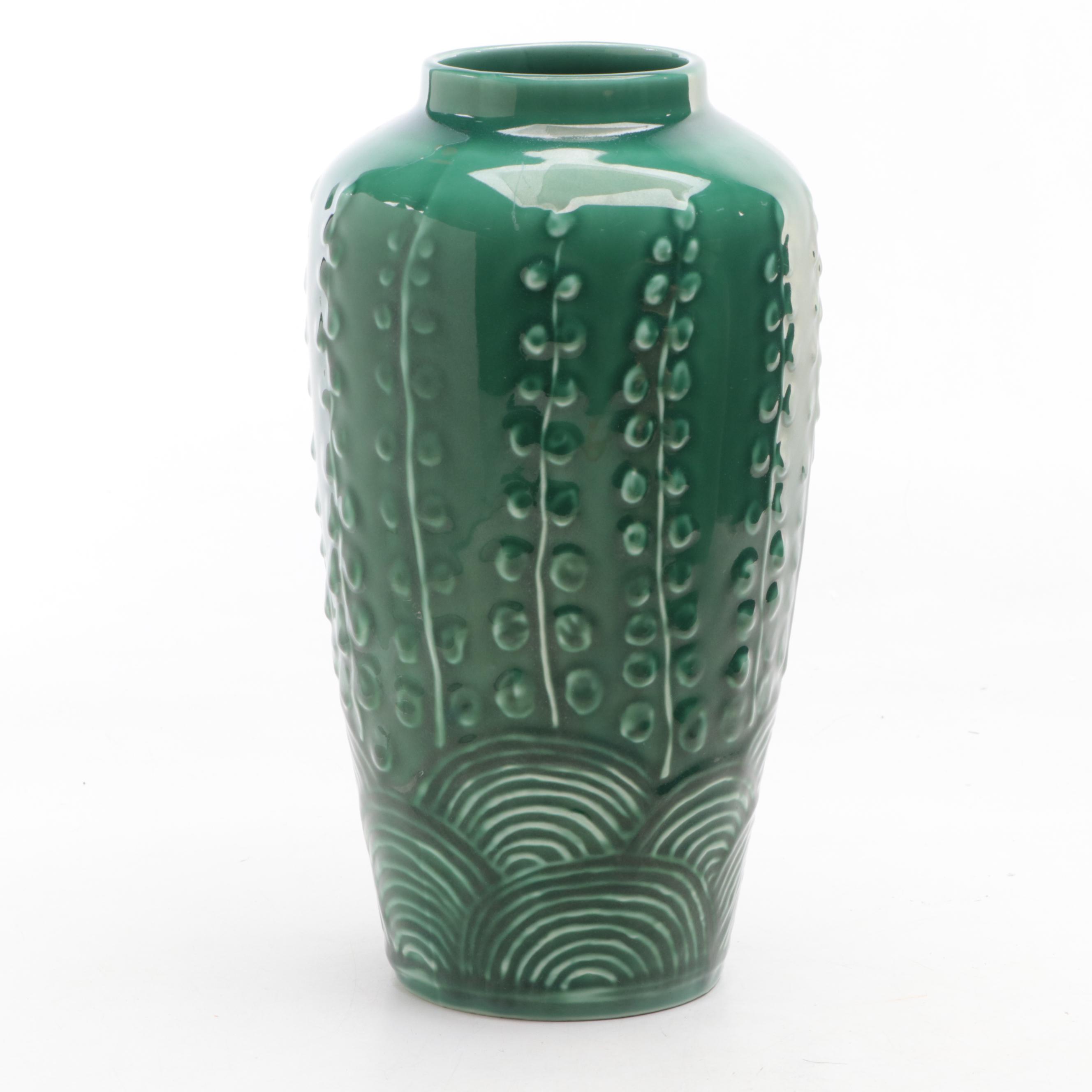 Rookwood Pottery Bleeding Heart and More Ceramic Vases, Mid-20th Century