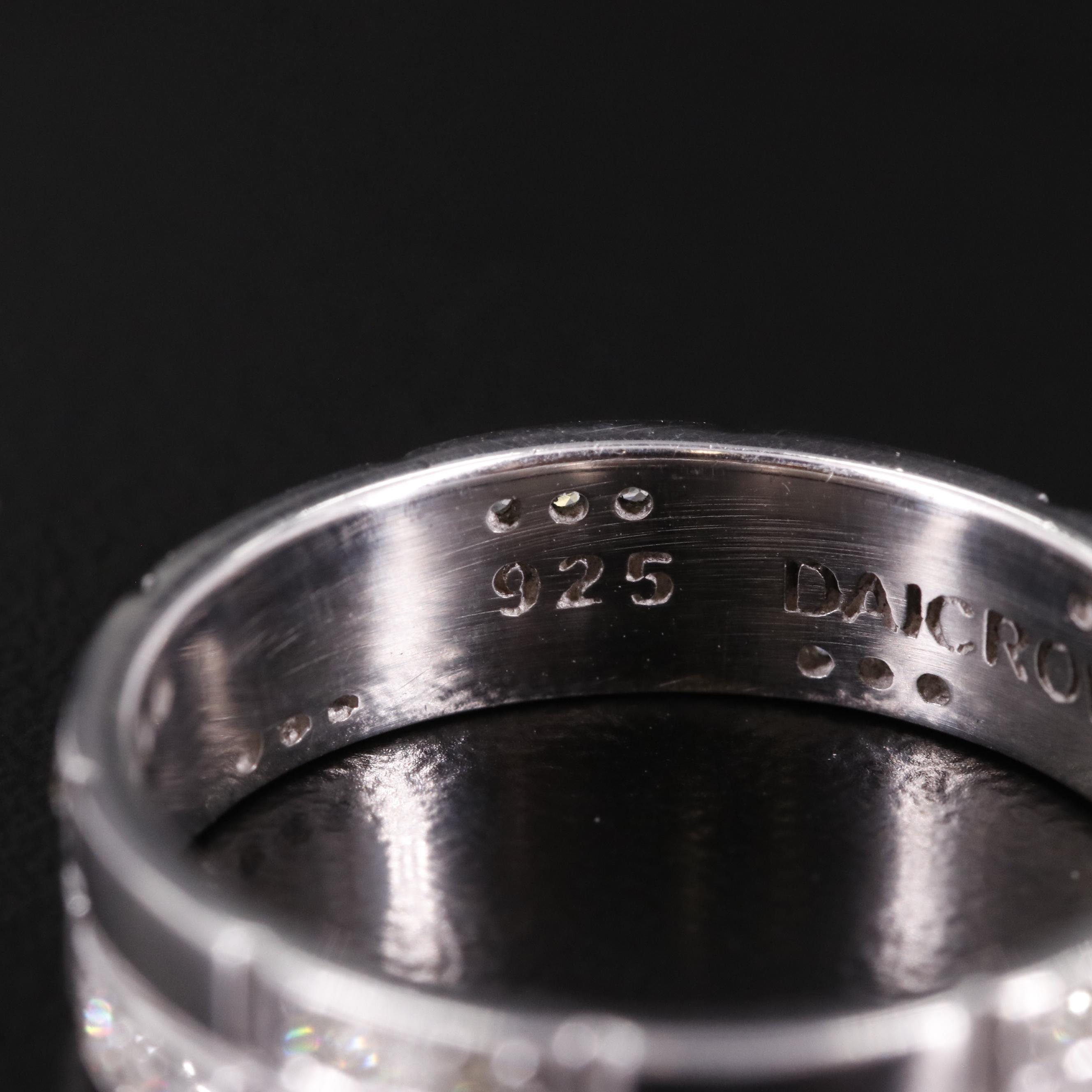 Sterling Diamond Textured Band