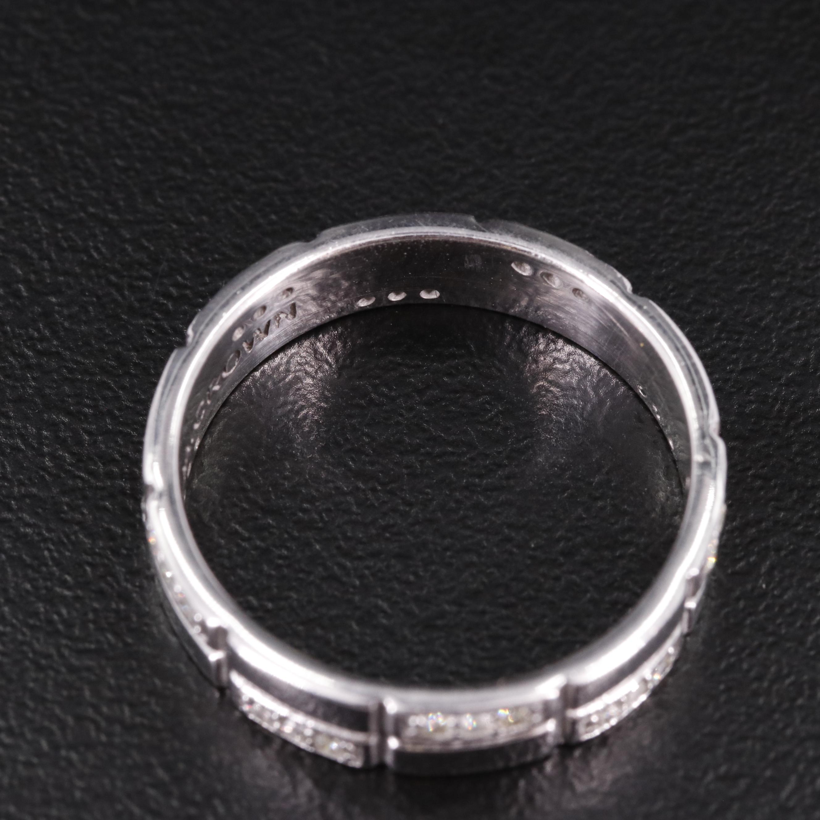 Sterling Diamond Textured Band