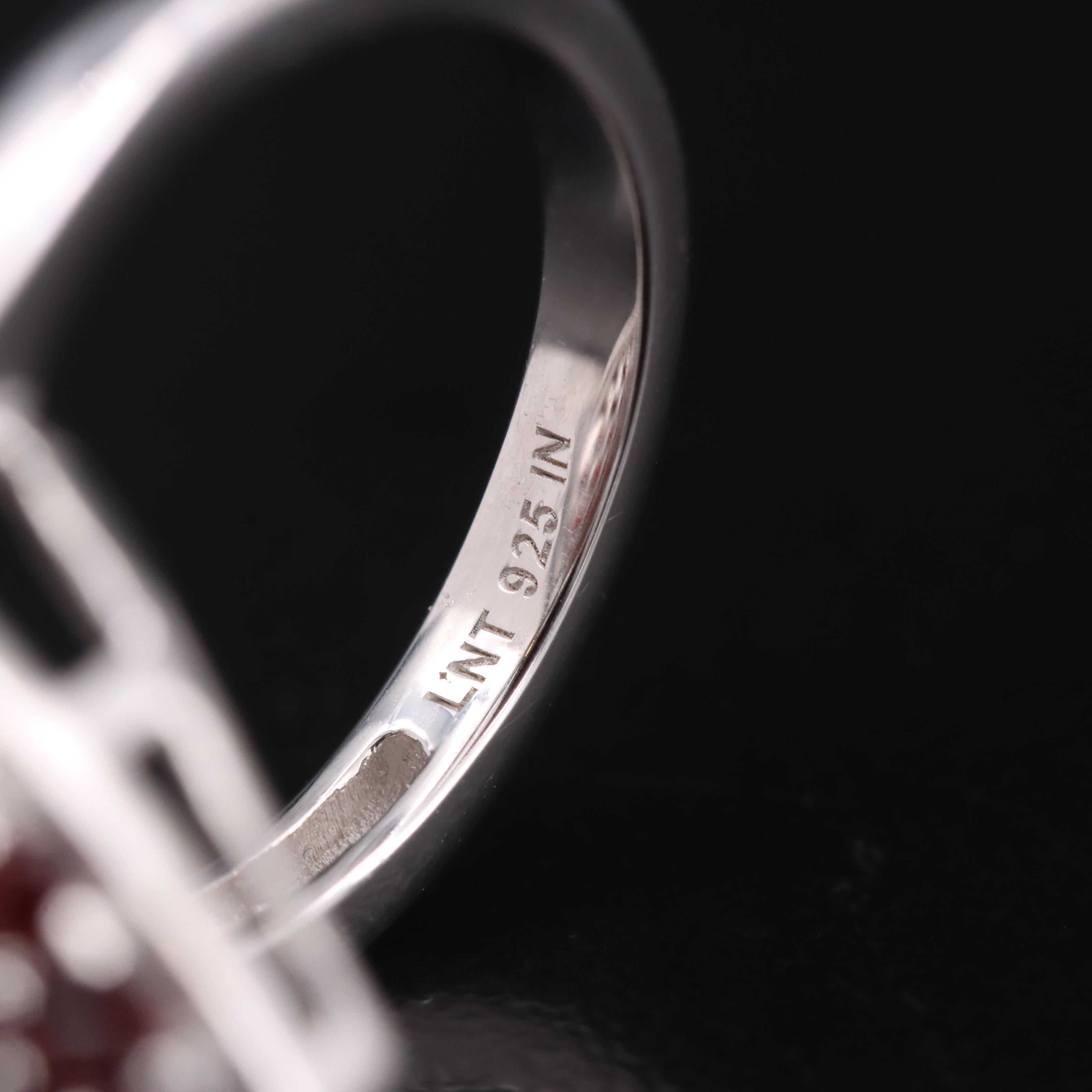 Sterling Garnet Teardrop Ring