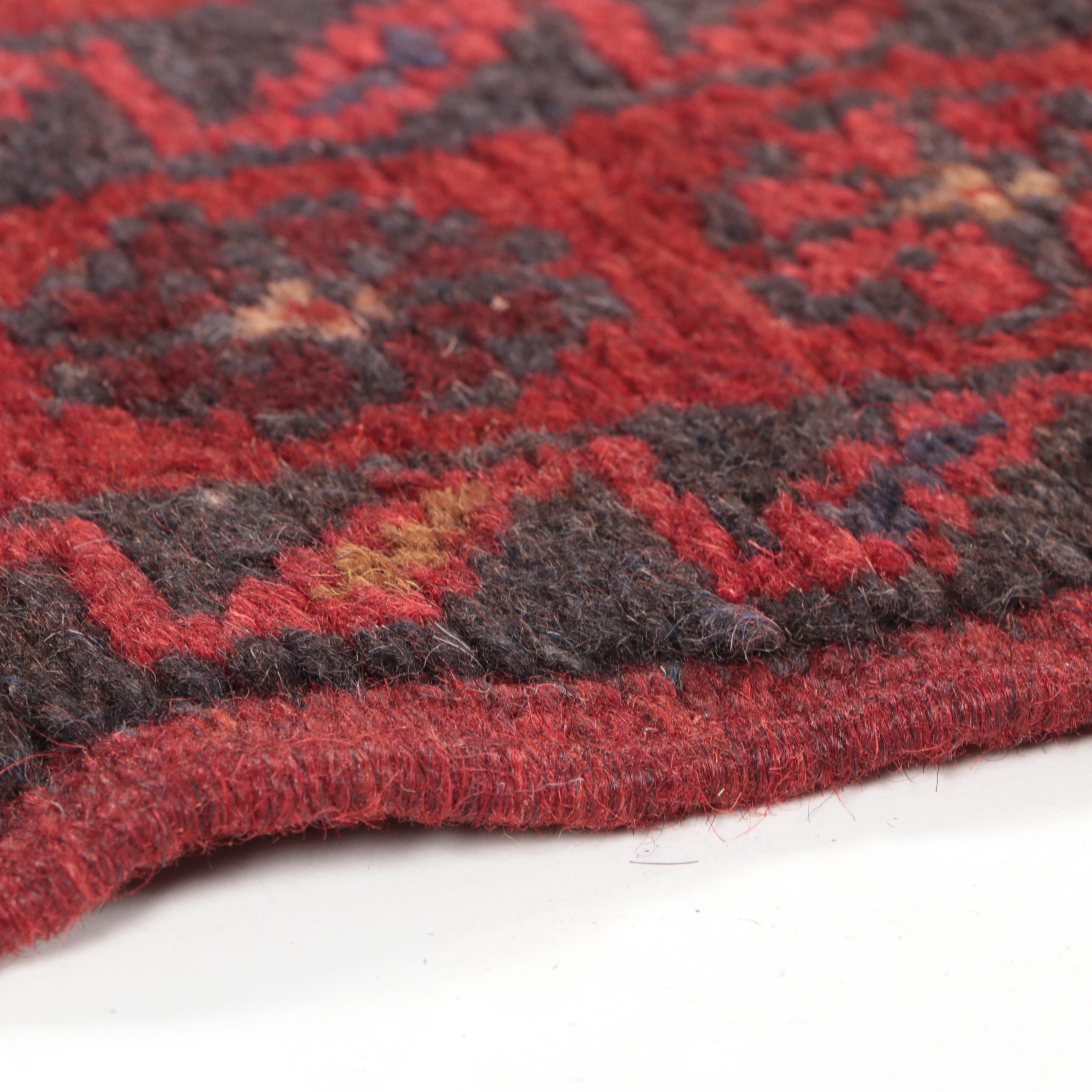 2' x 8' Hand-Knotted Afghan Mixed Technique Carpet Runner