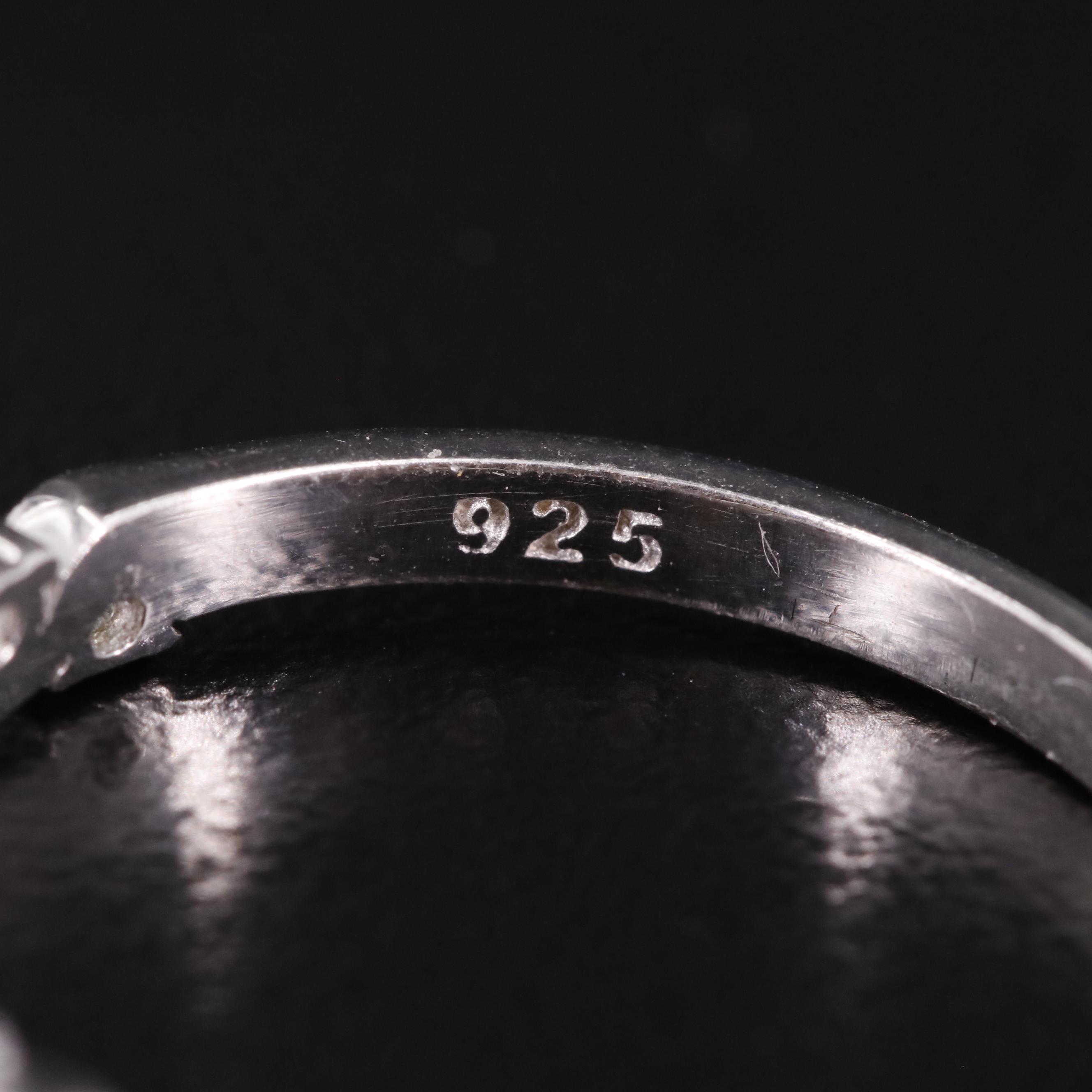 Sterling Diamond Wavy Band