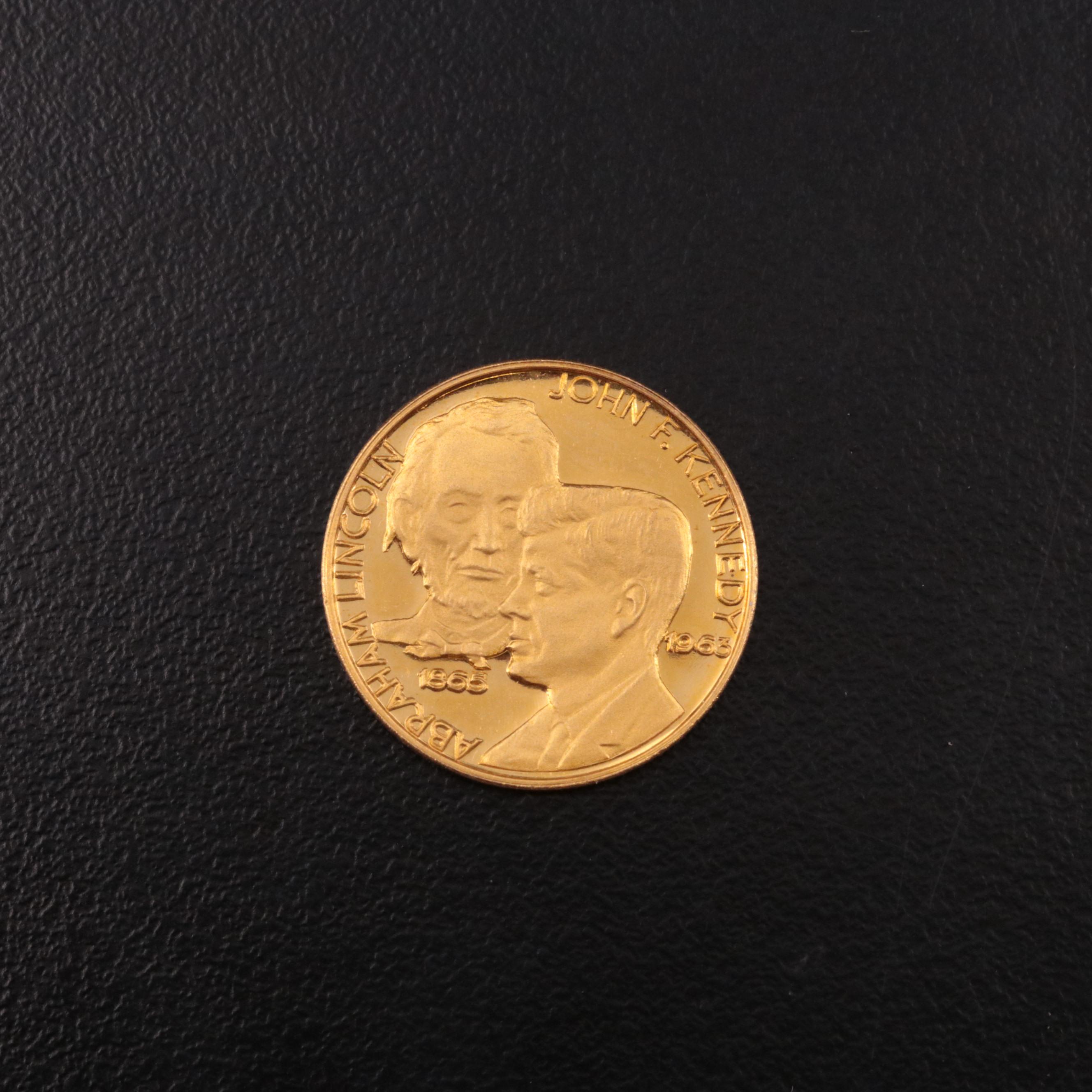 Lincoln and Kennedy Commemorative Gold Medal