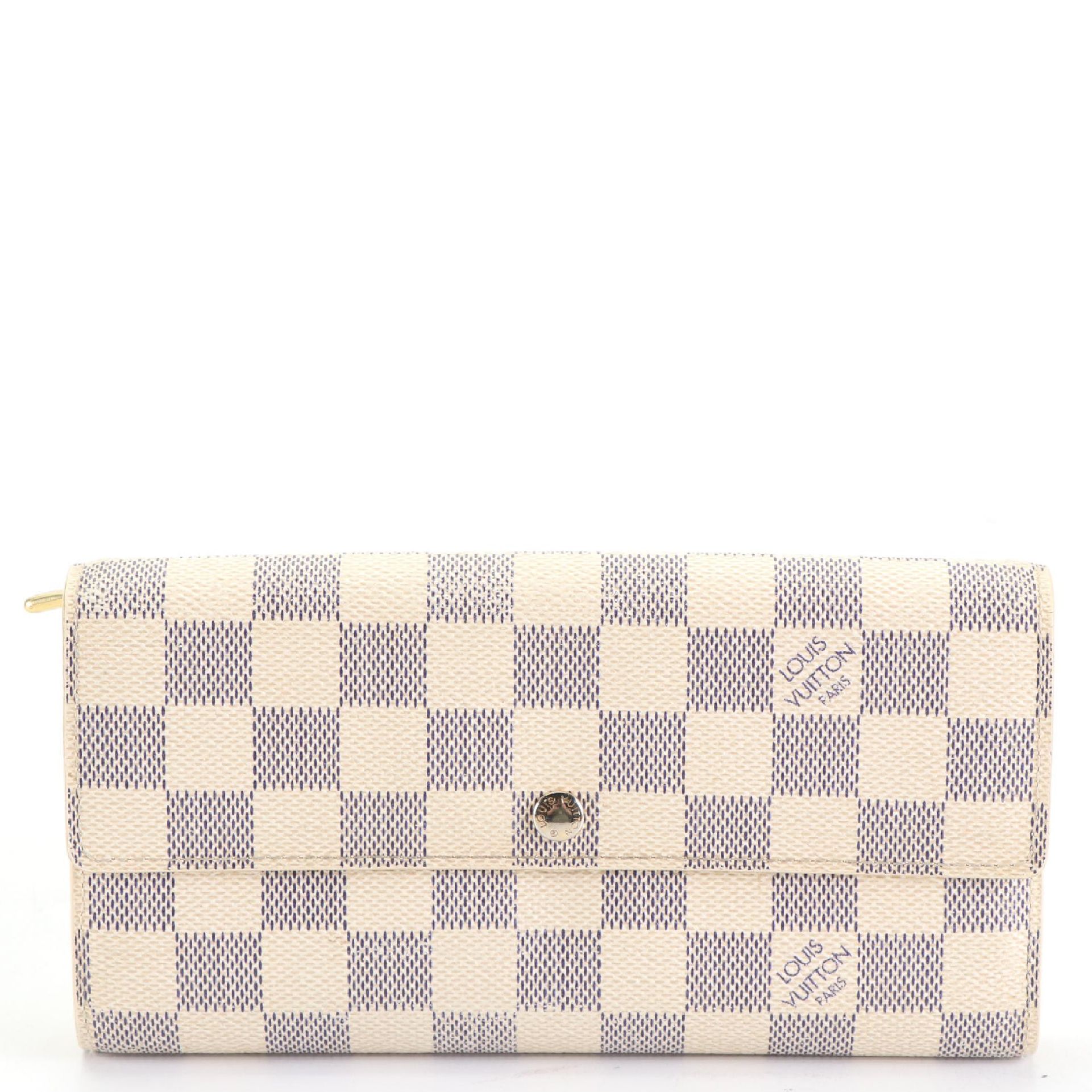 Louis Vuitton Sarah Wallet in Damier Azur Canvas with Box