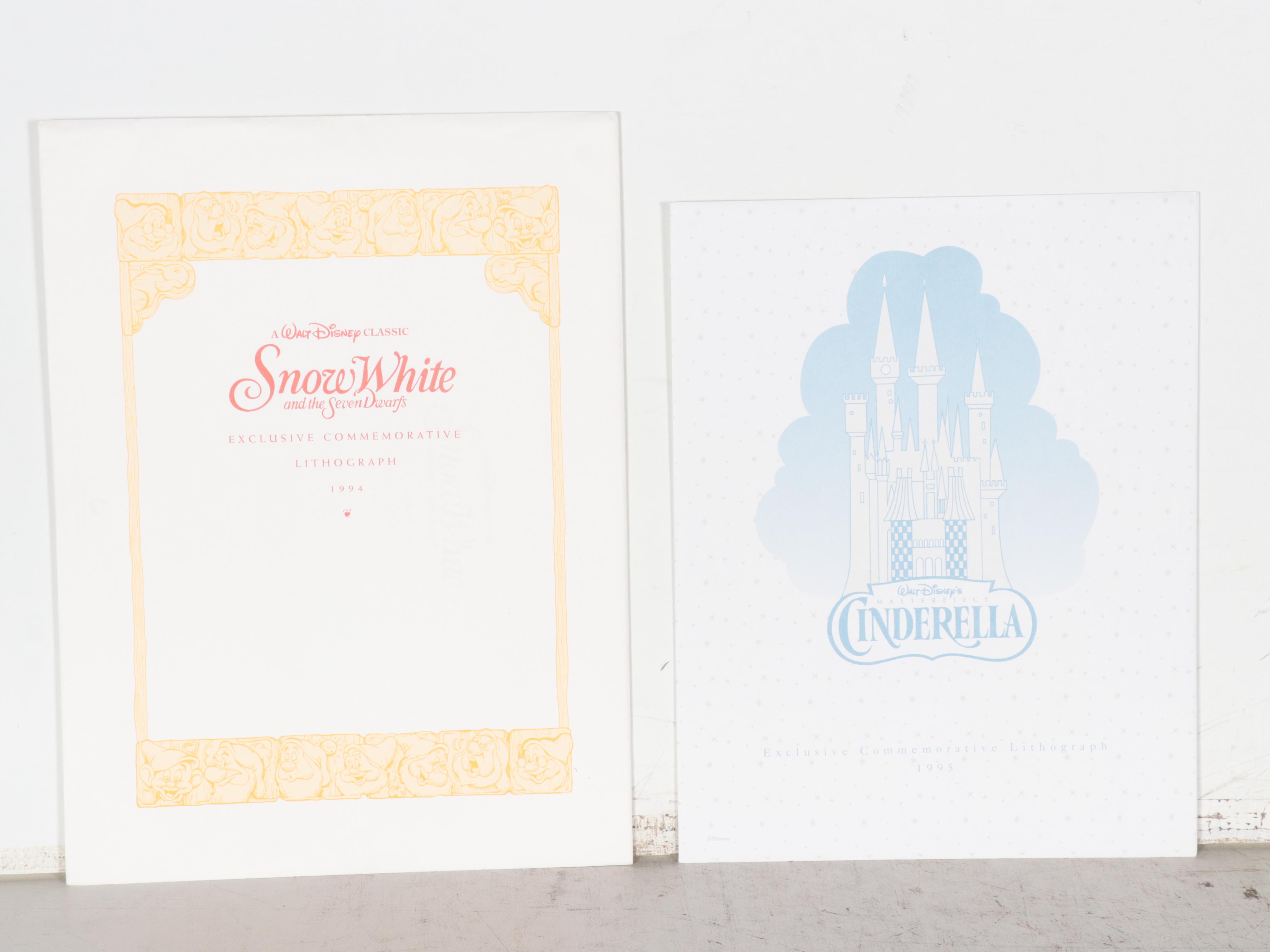 Disney Offset Lithographs from "Snow White," "Sleeping Beauty," "Bambi," More