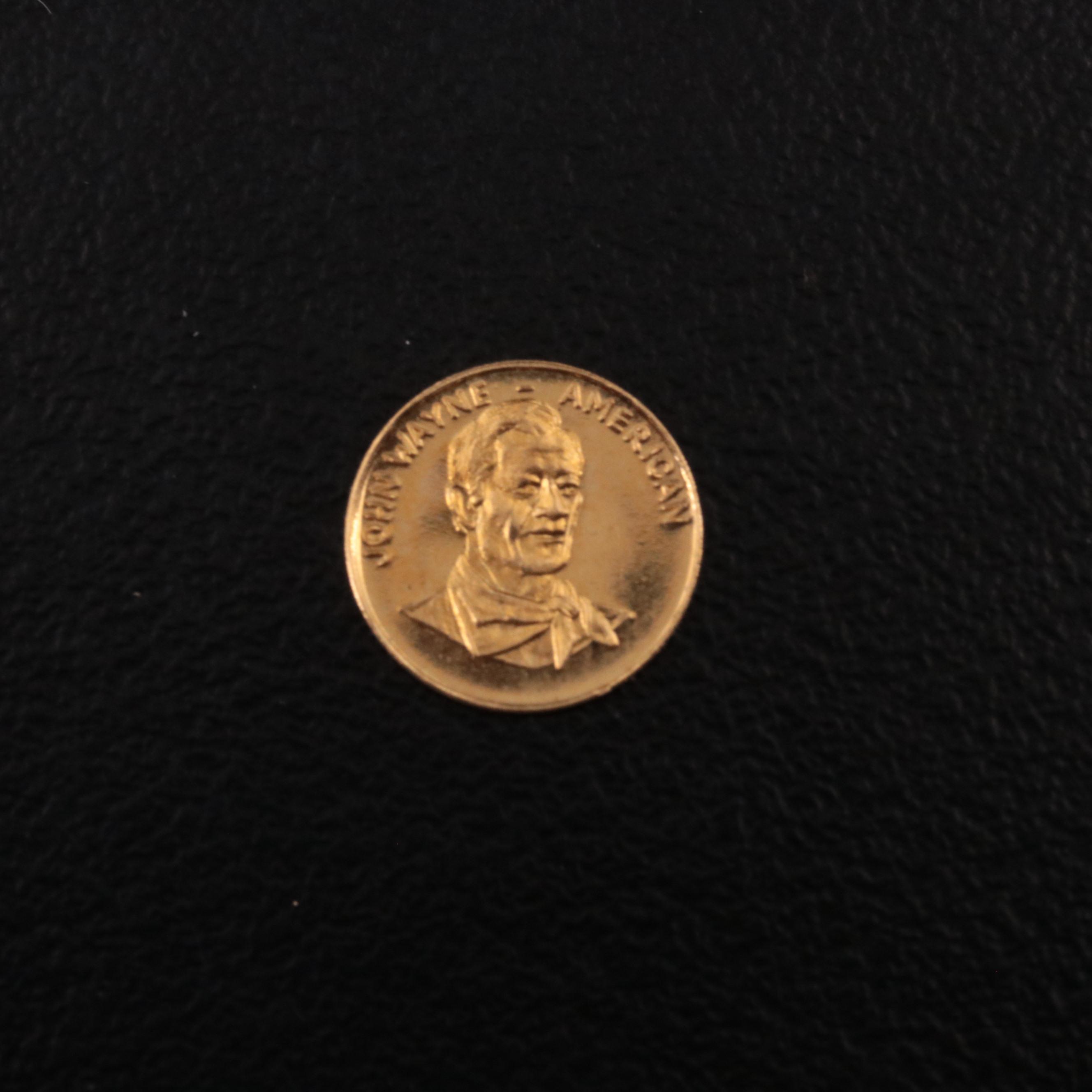 Miniature John Wayne Commemorative Gold Coin