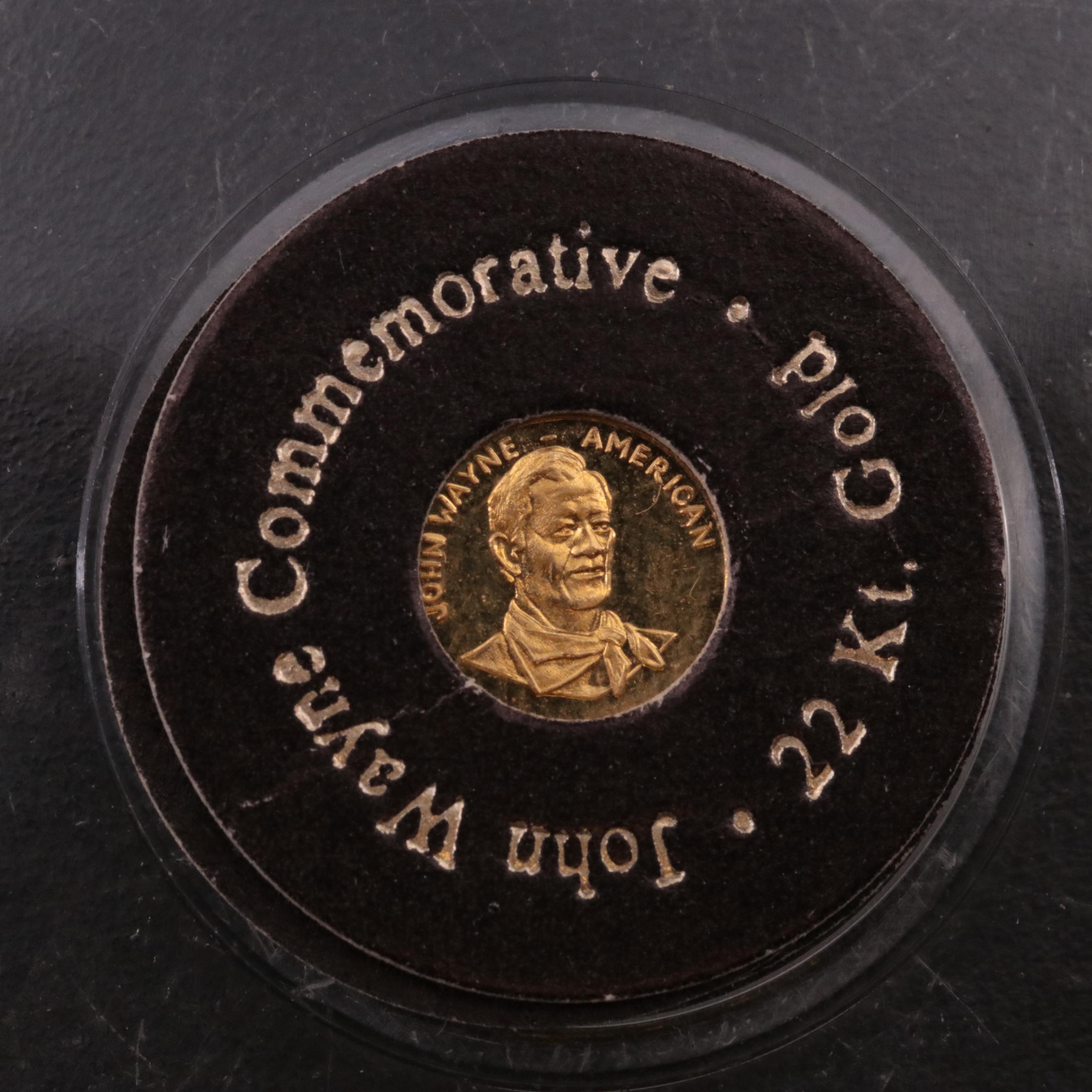 Miniature John Wayne Commemorative Gold Coin