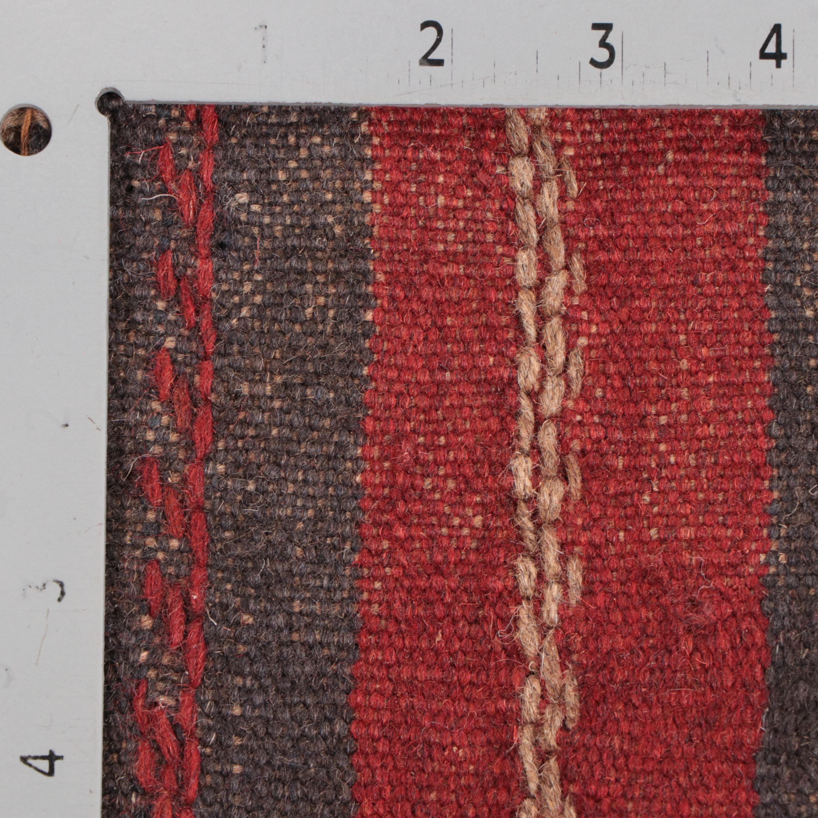 1'11 x 7'10 Hand-Knotted Afghan Mixed Technique Carpet Runner