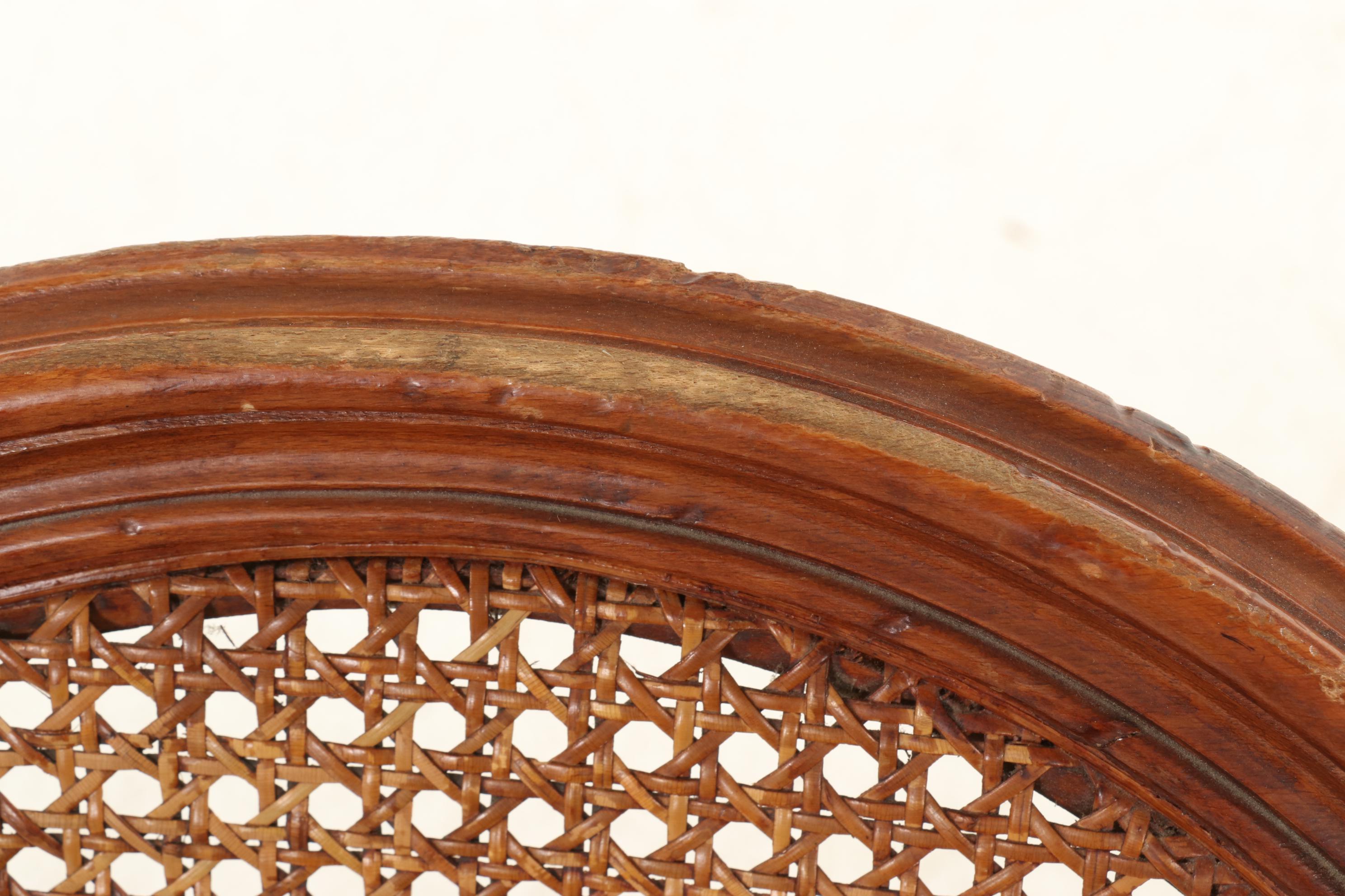 Louis XVI Style Side Chair with Painted Cabinet and Wooden End Tables