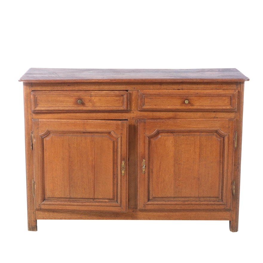 French Provincial Oak Commode, Late 19th Century