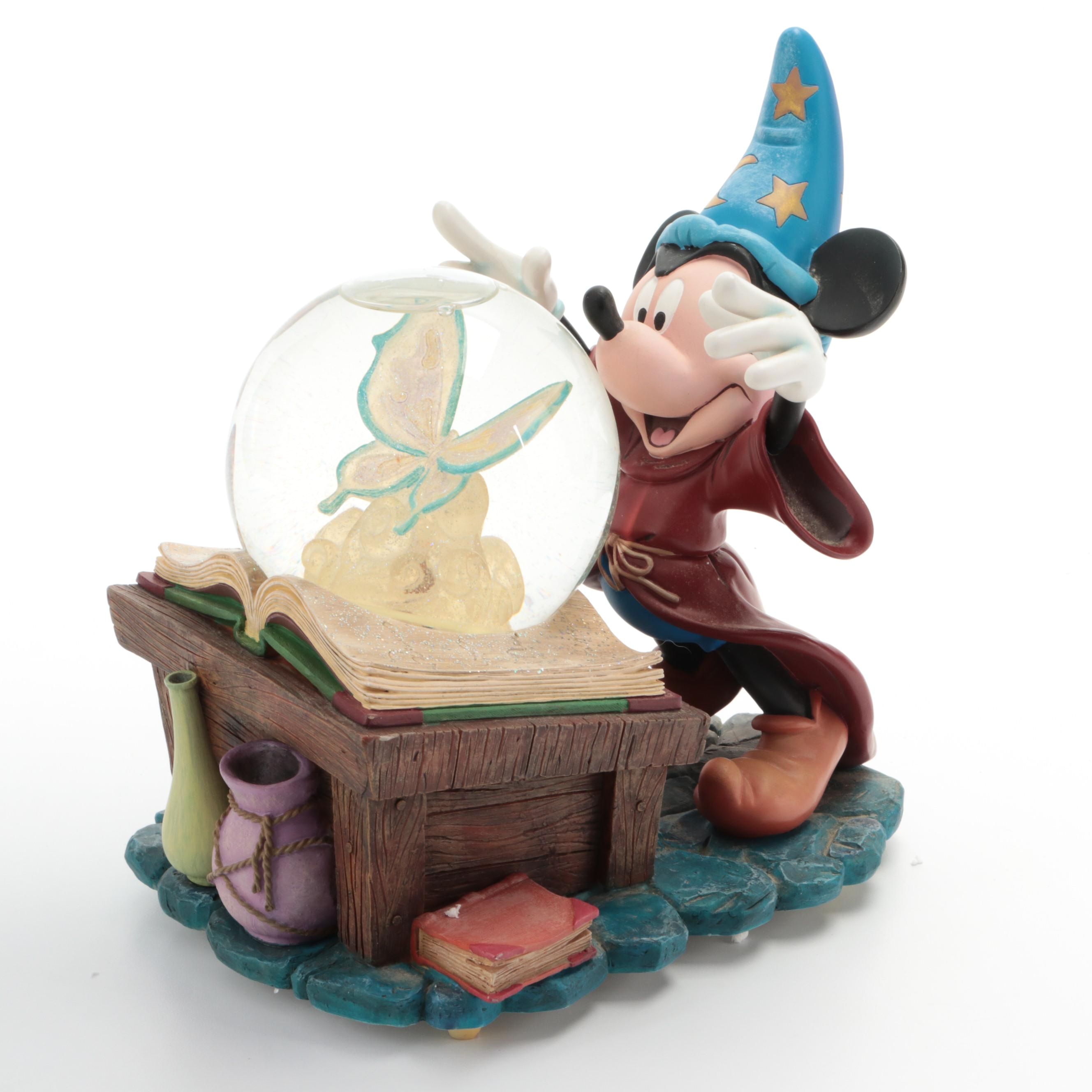 Disney Direct Mickey as the Sorcerer's Apprentice Figural Musical Snowglobe