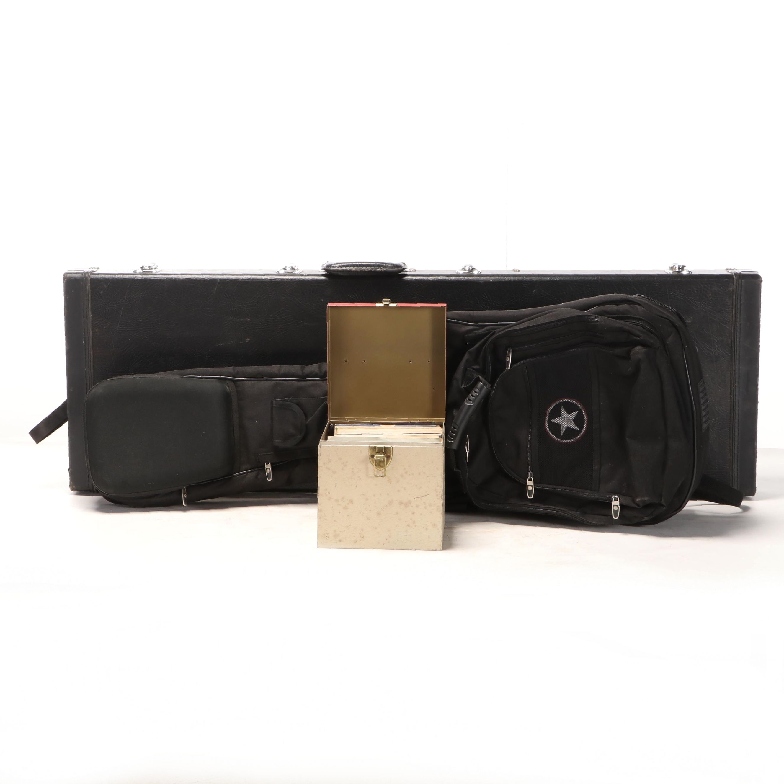 Hardshell Bass Guitar Case with Road Runner Soft Electric Guitar Case, and More