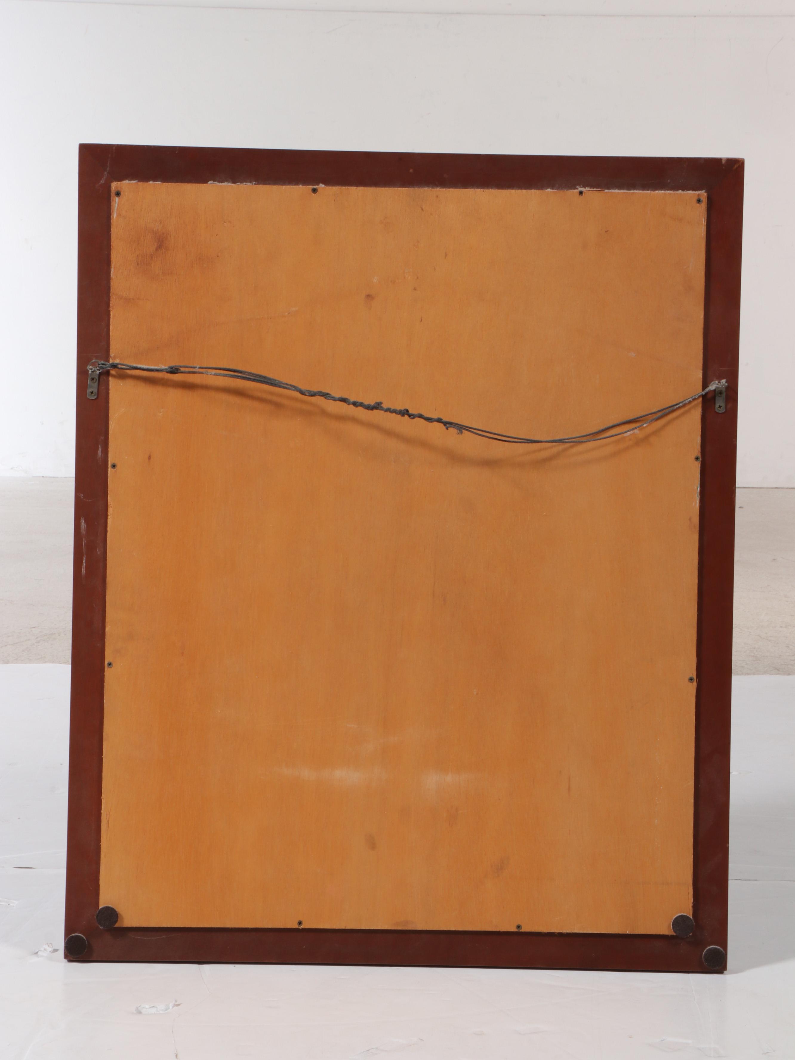 Mahogany Wall Mirror, Late 20th Century