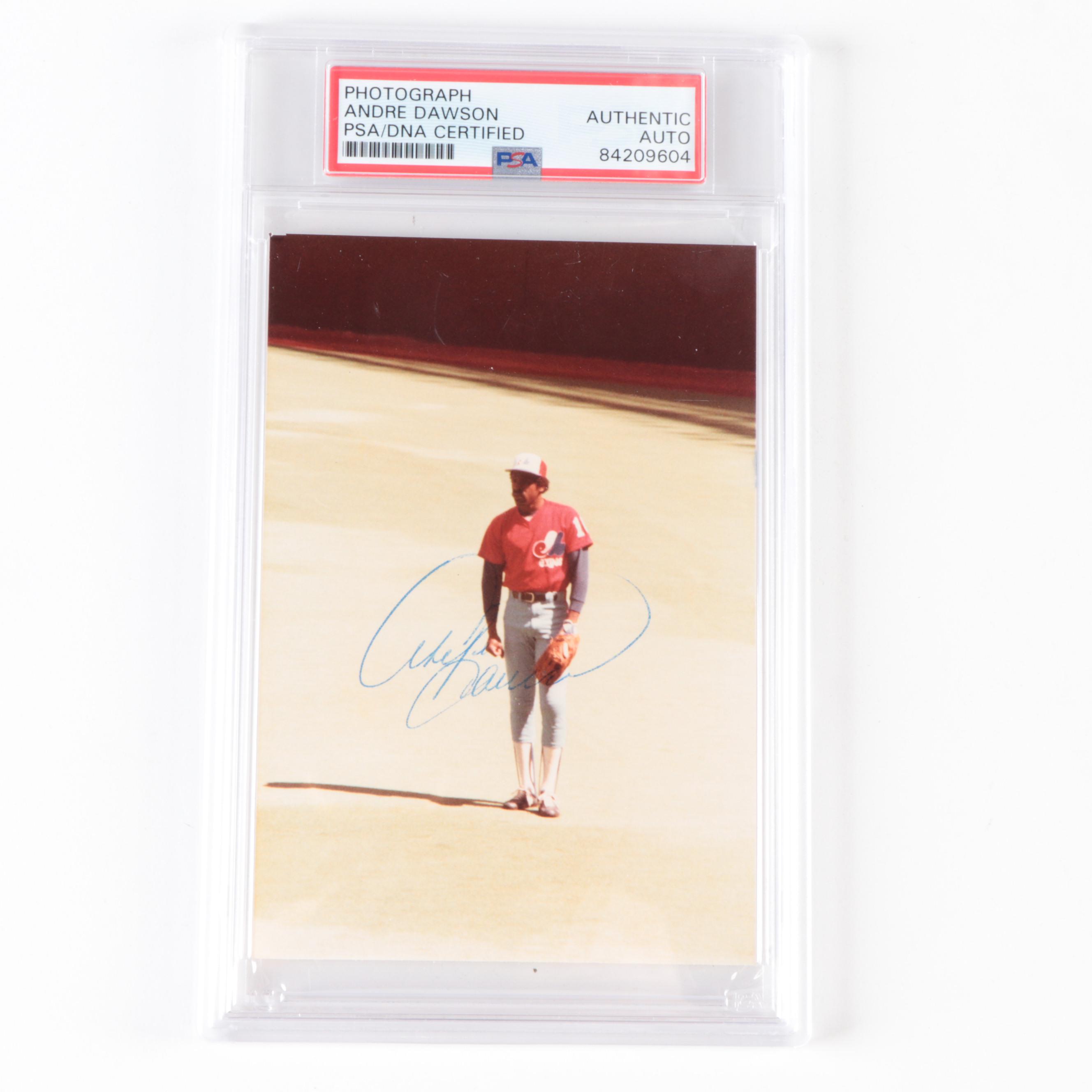Gary Carter and Andre Dawson Signed Montreal Expos PSA Authentic Card, Photo