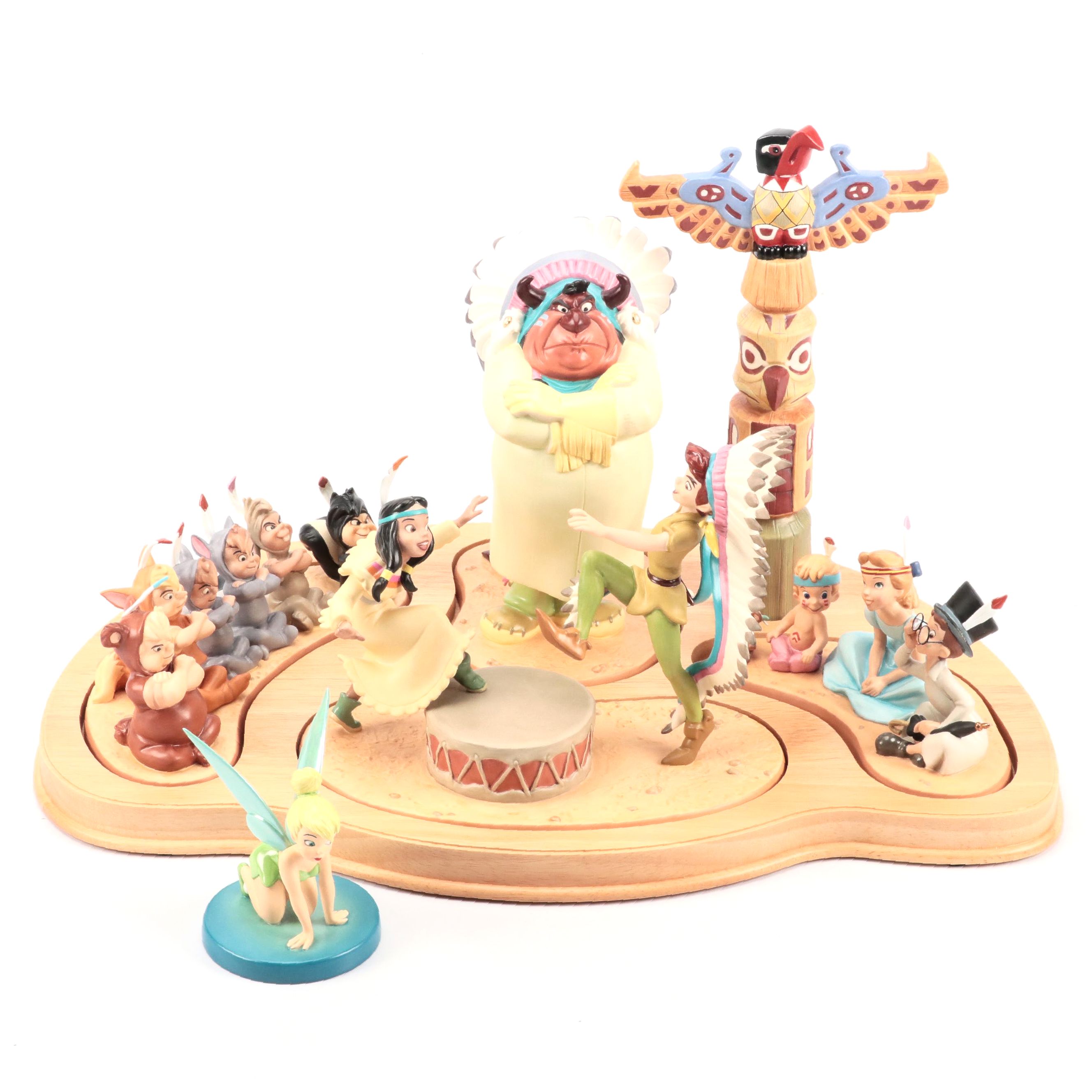 Walt Disney Classics Peter Pan "Fireside Celebration" and More Ceramic Figurines
