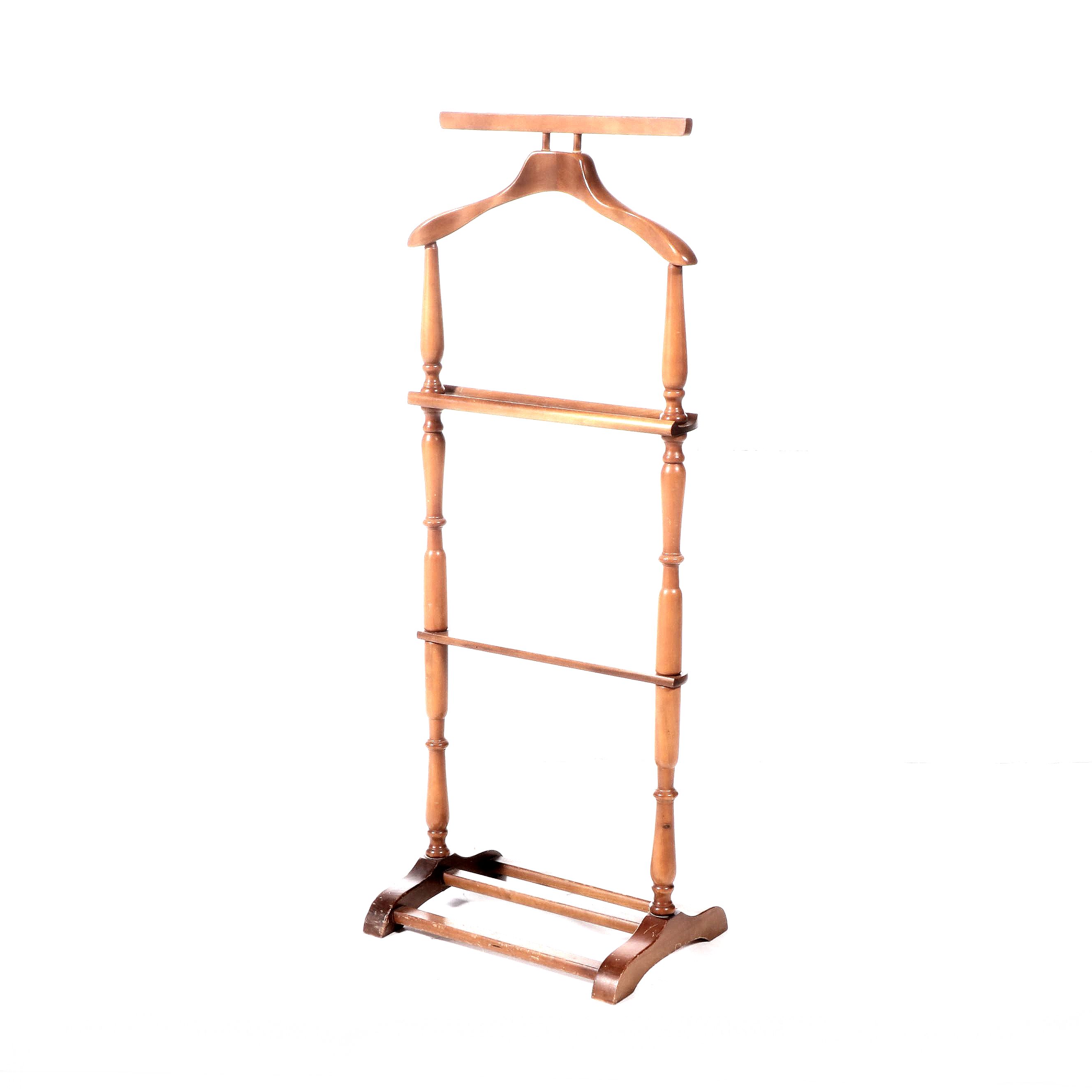 Hardwood Gentleman's Clothes Valet, Late 20th Century
