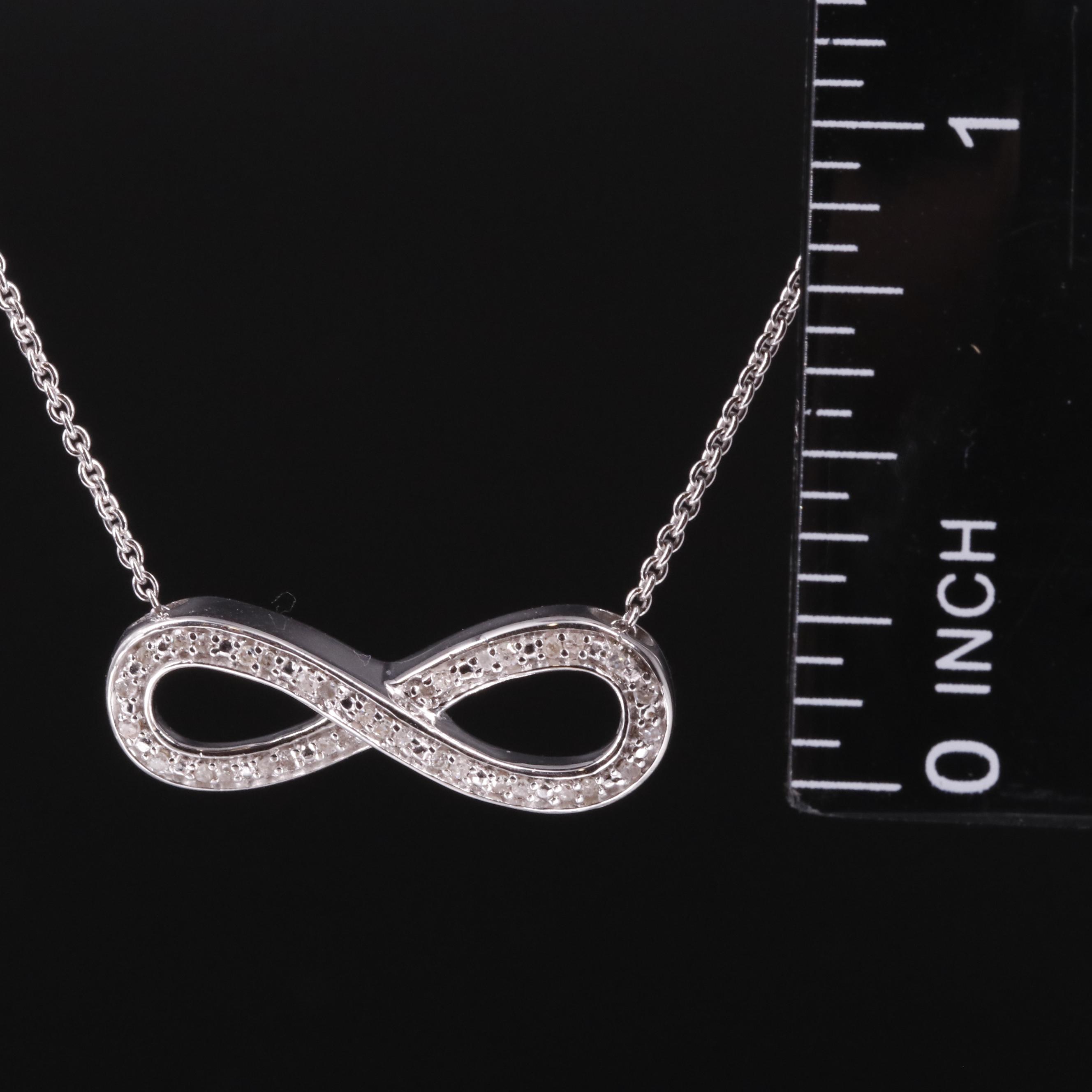 Sterling Diamond Infinity Necklace