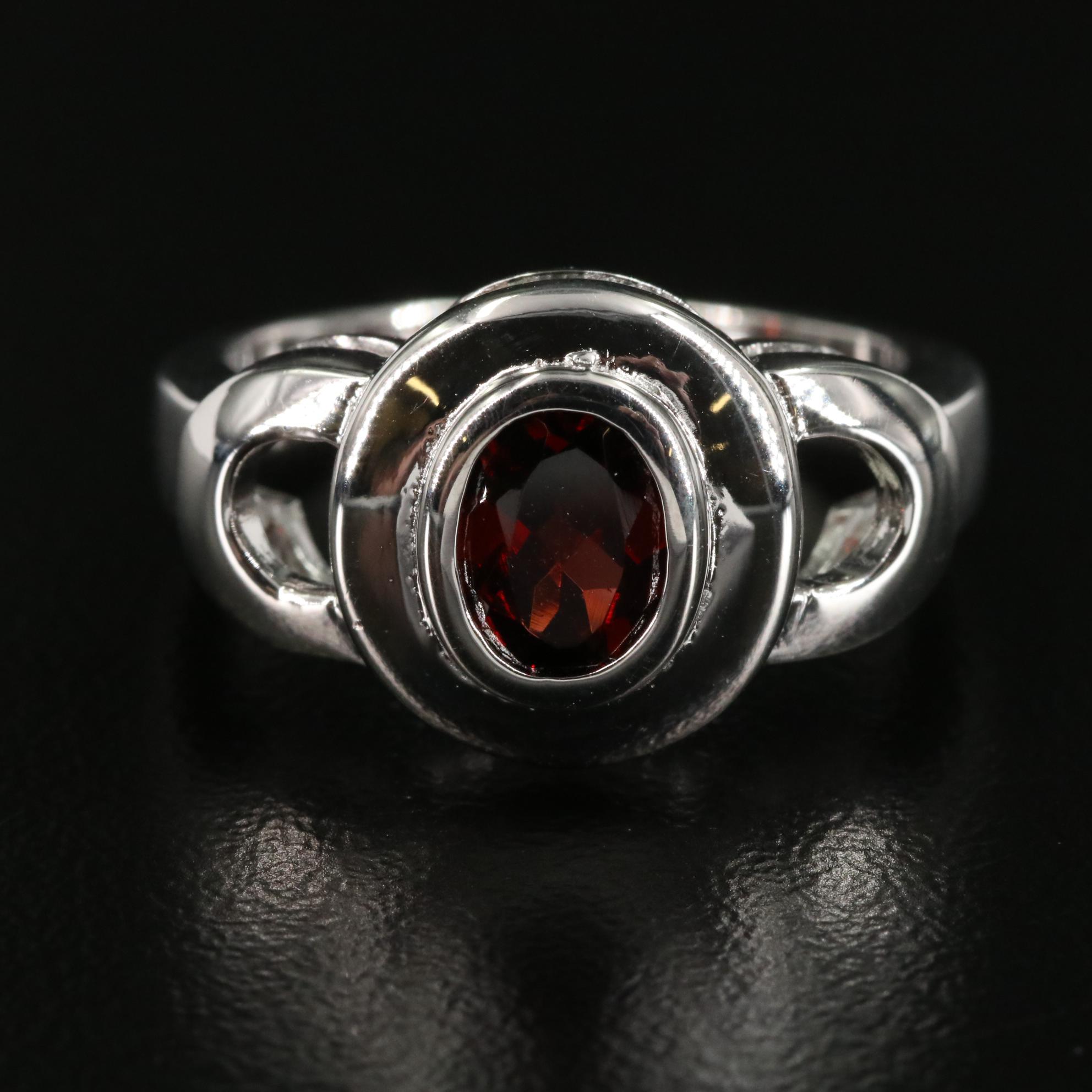 Sterling Garnet Ring