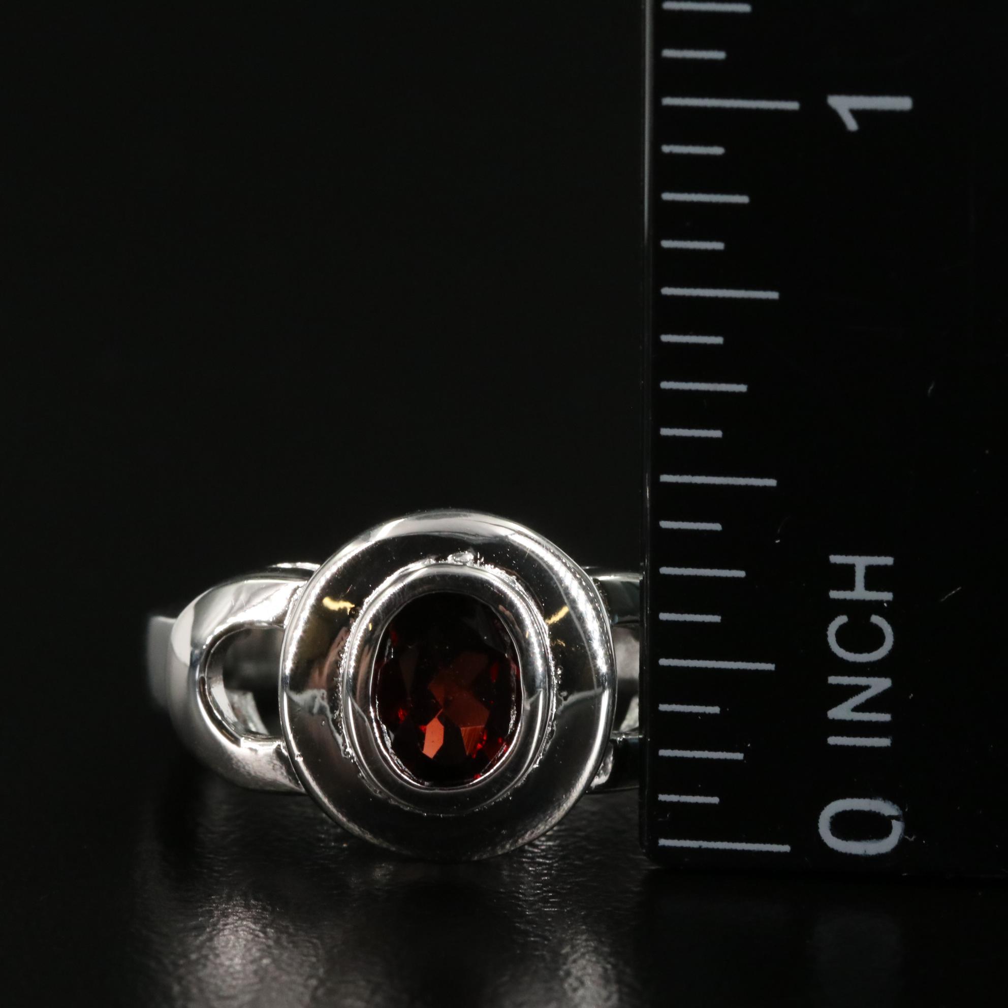 Sterling Garnet Ring