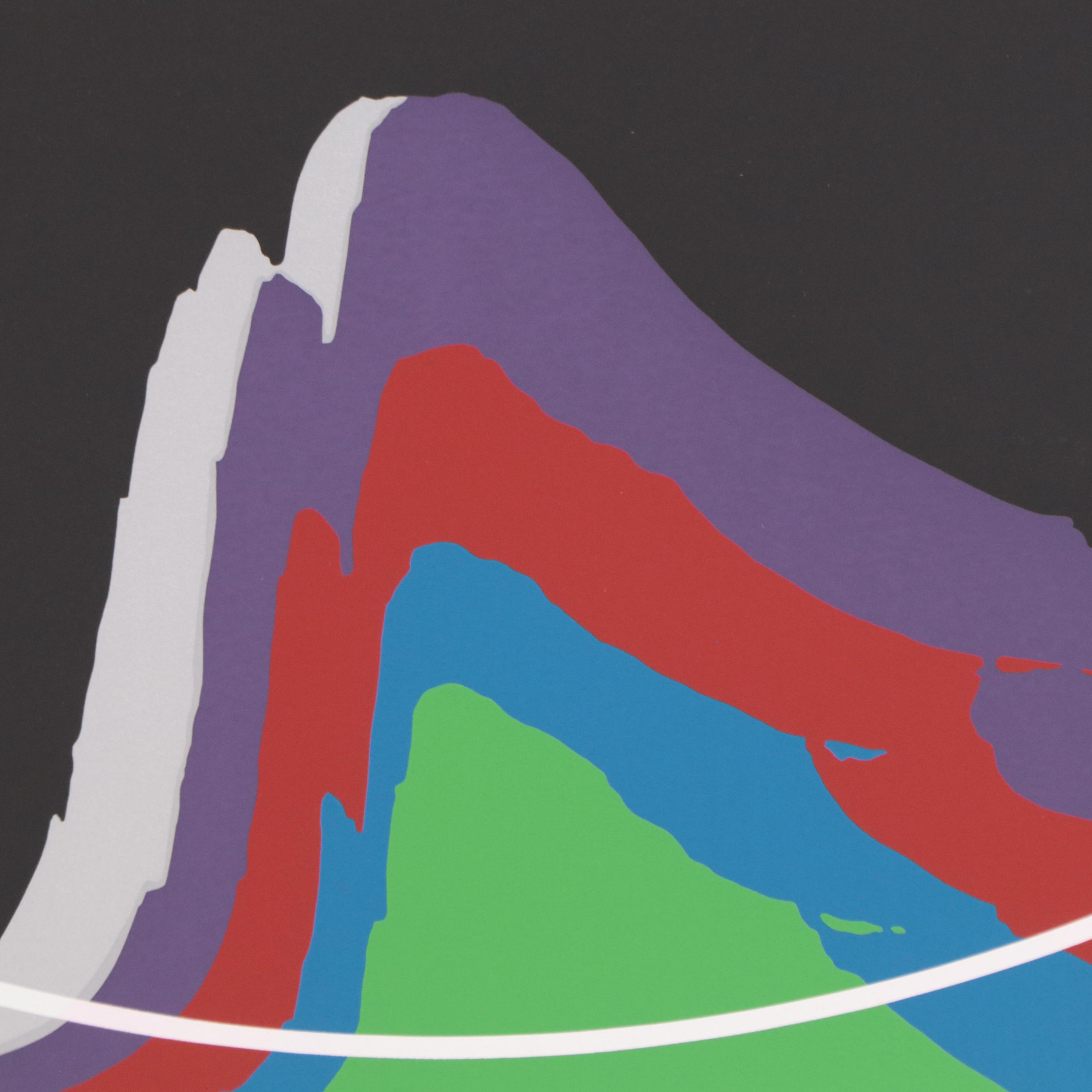 Thomas Whelan Benton Serigraph "Rainbow Mountain," 1981
