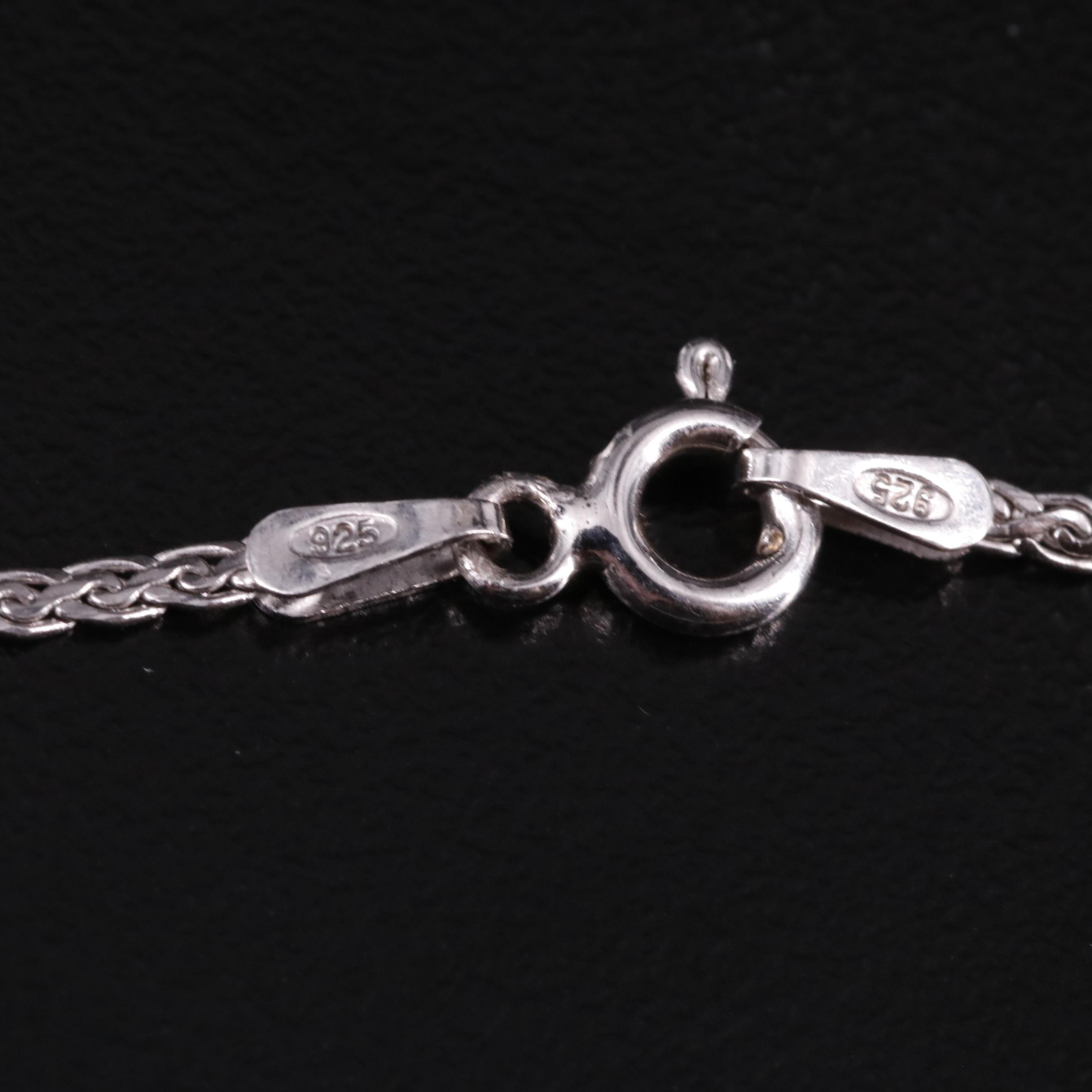 Sterling Diamond Festoon Necklace