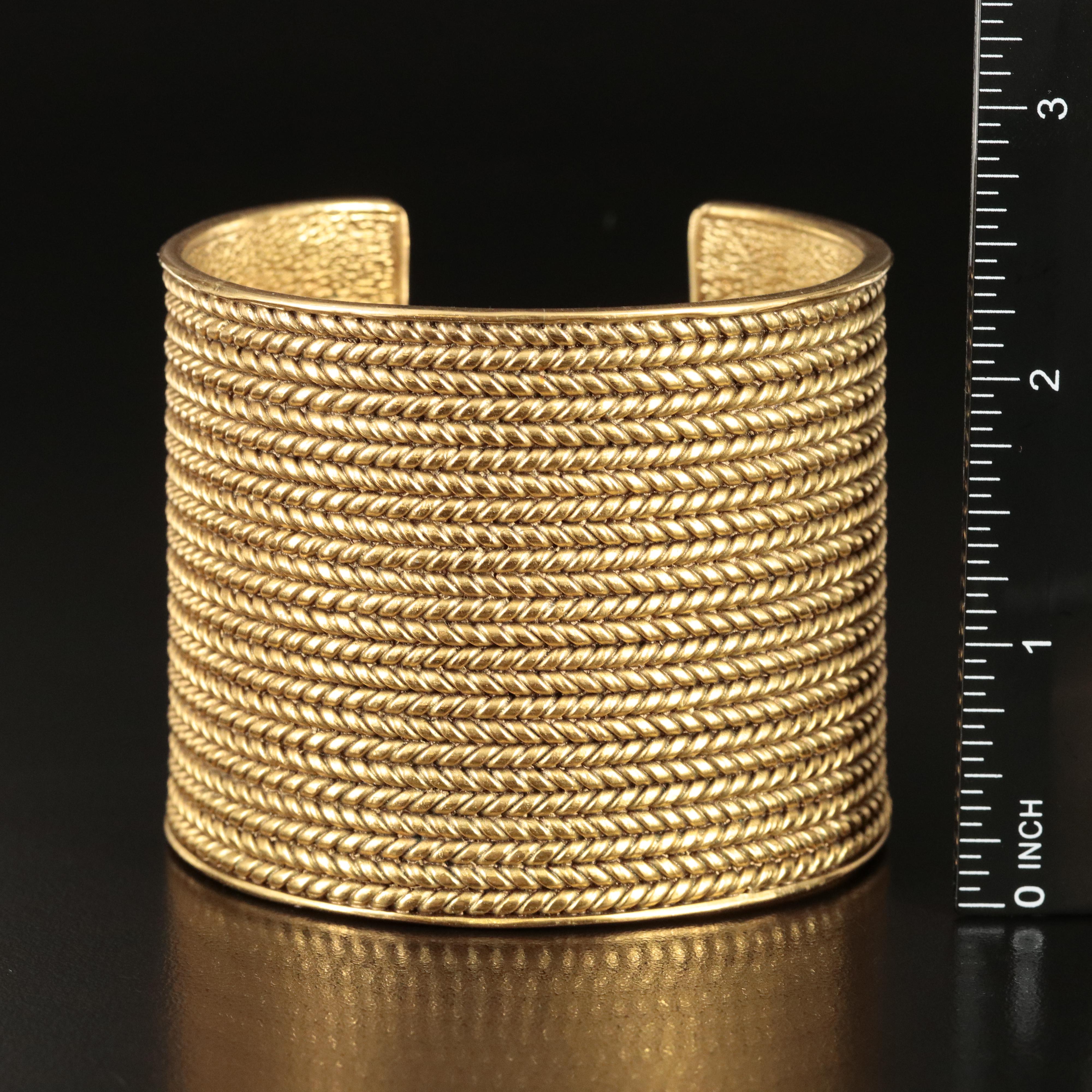 Chanel Extra Wide Braided Cuff with CC Logo