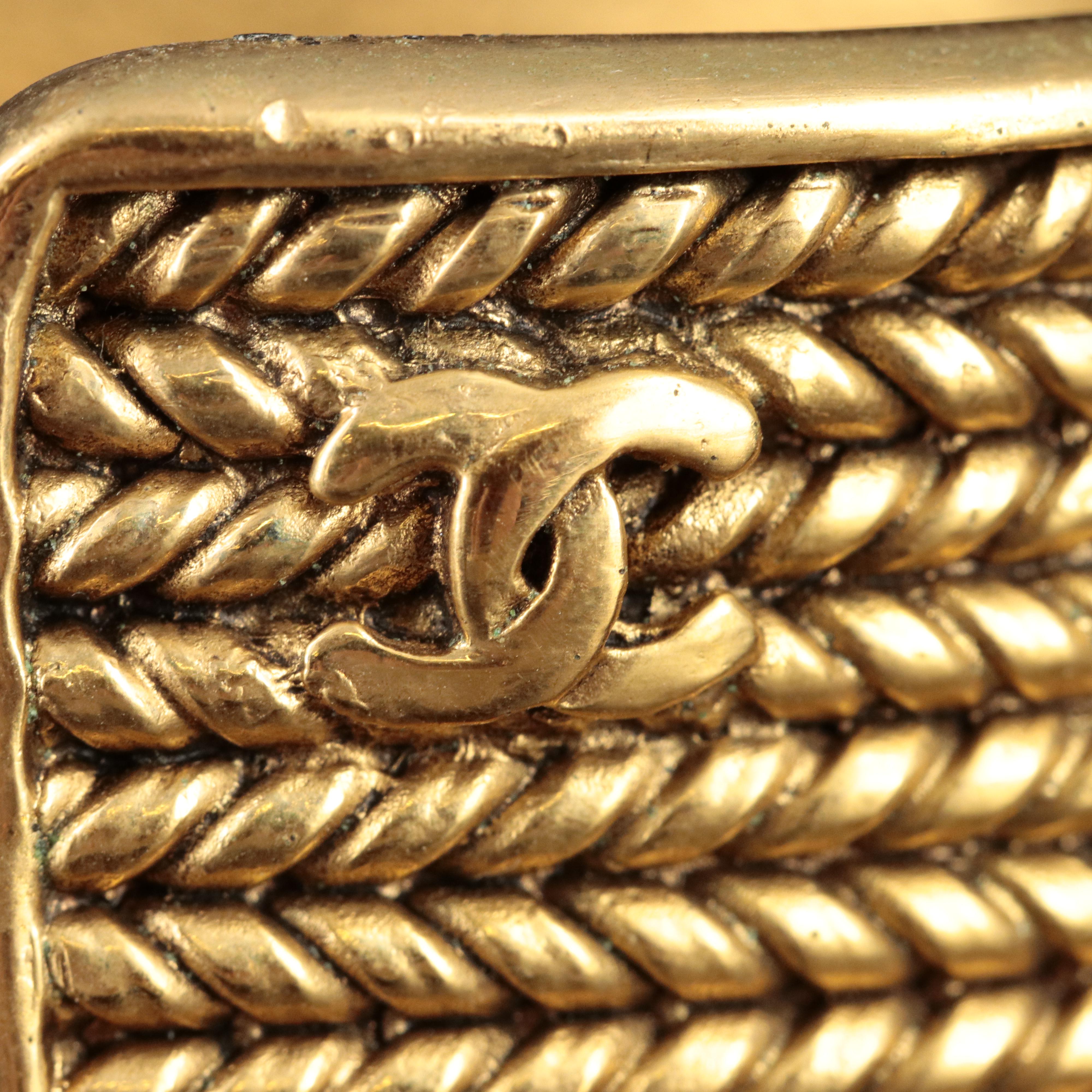 Chanel Extra Wide Braided Cuff with CC Logo