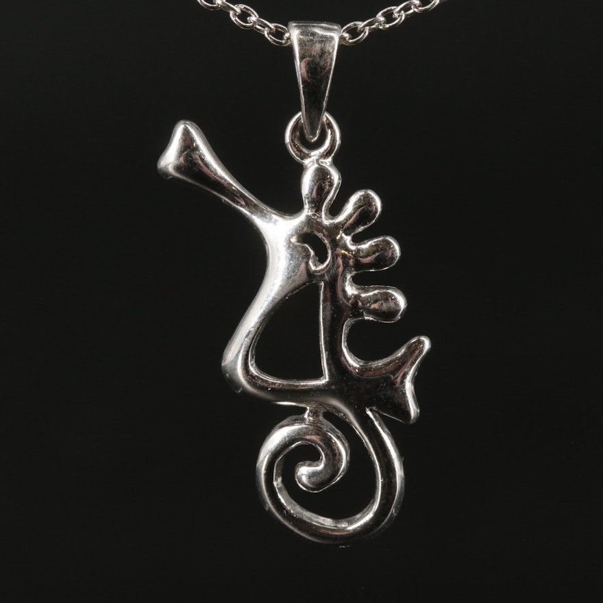 Sterling Seahorse Pendant Necklace