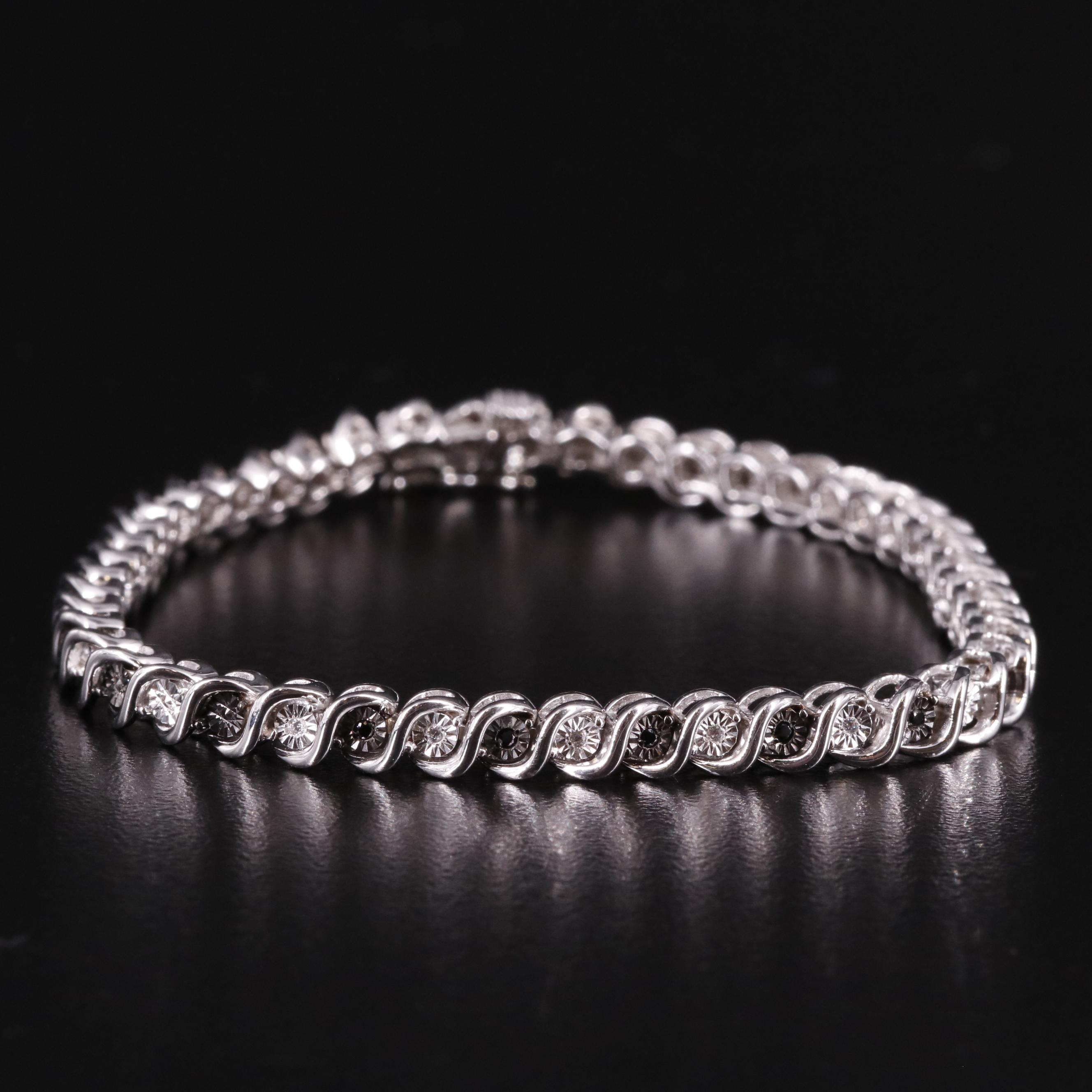 Sterling Diamond Bracelet
