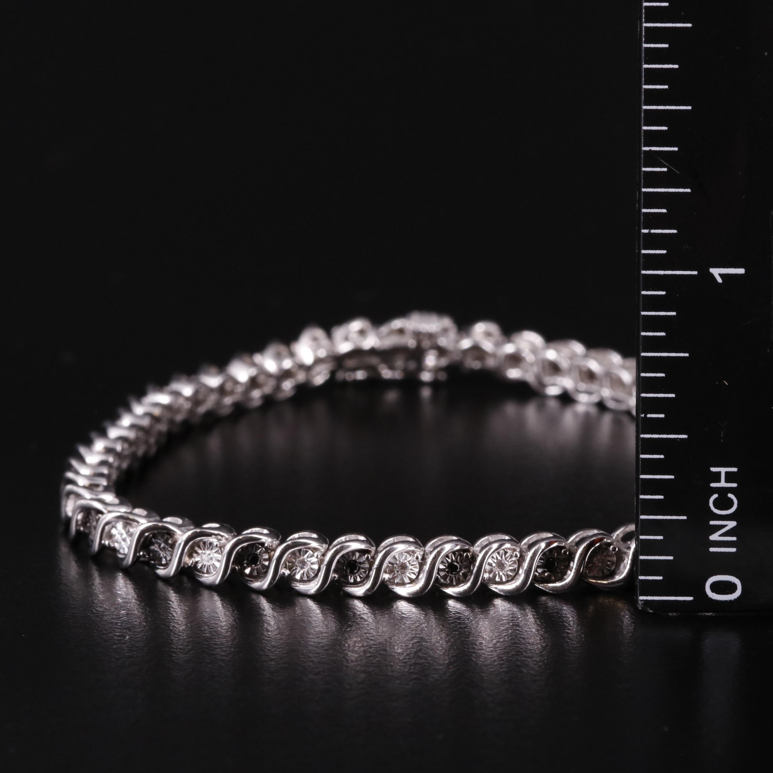 Sterling Diamond Bracelet