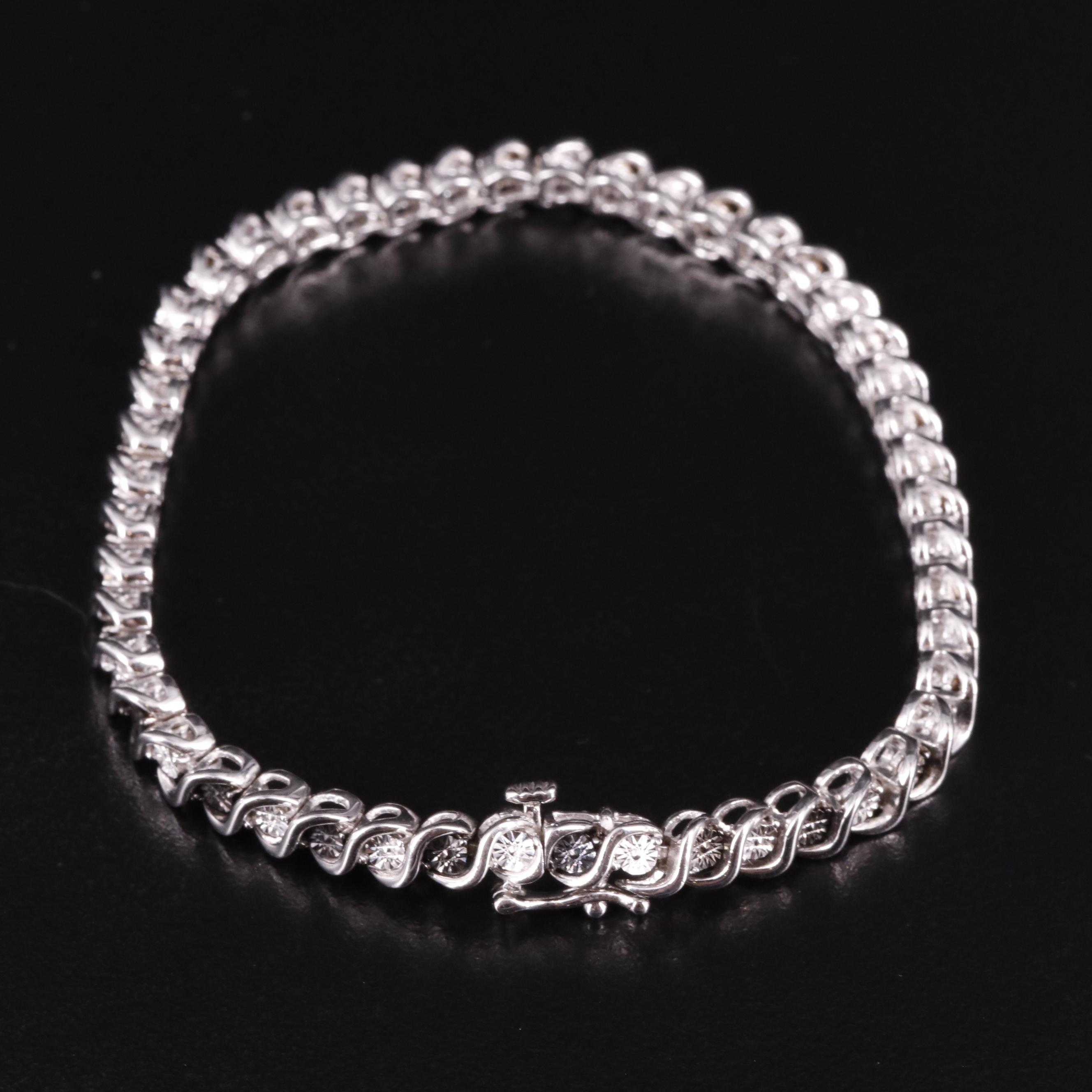 Sterling Diamond Bracelet