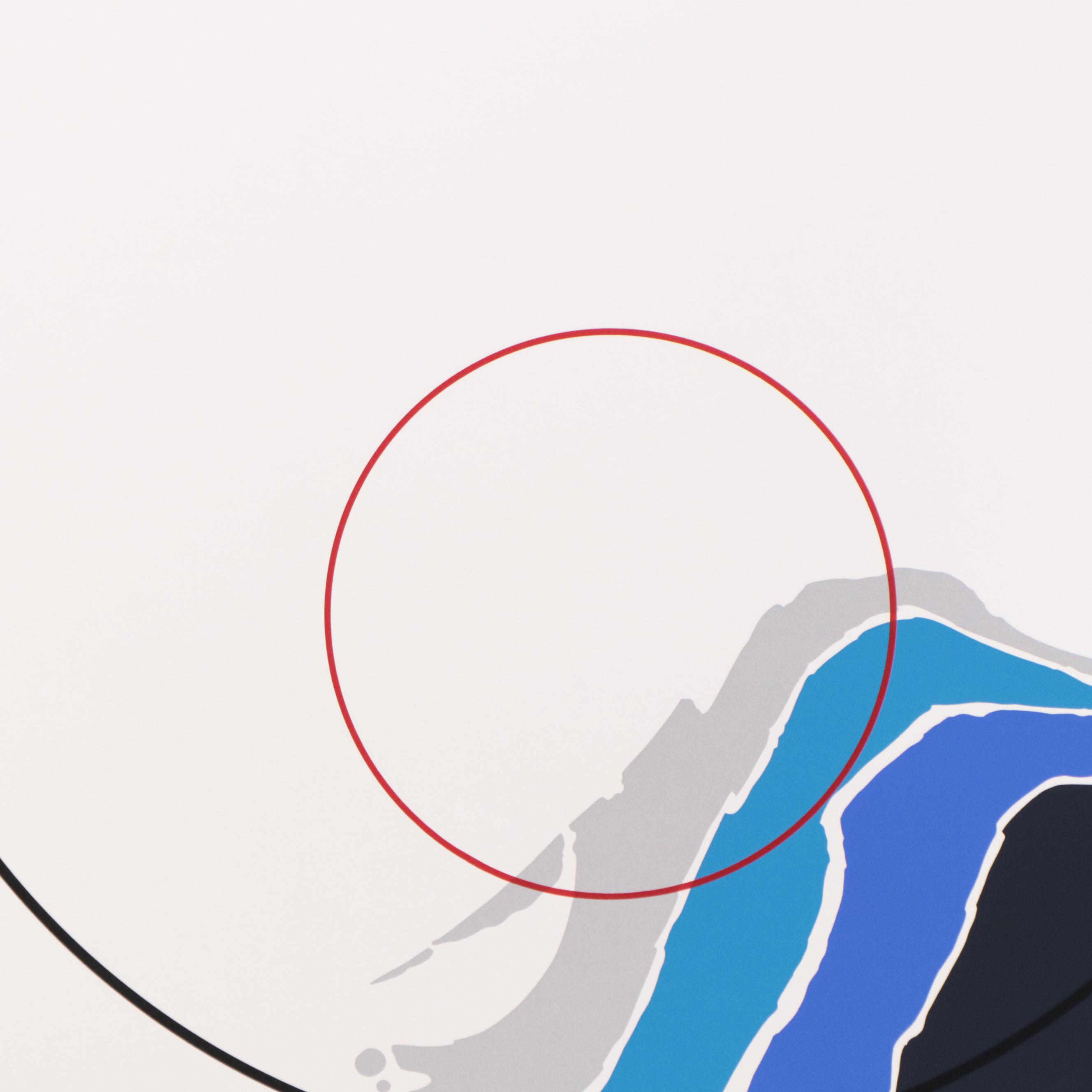 Thomas Whelan Benton Serigraph "Blue Landscape," 1979