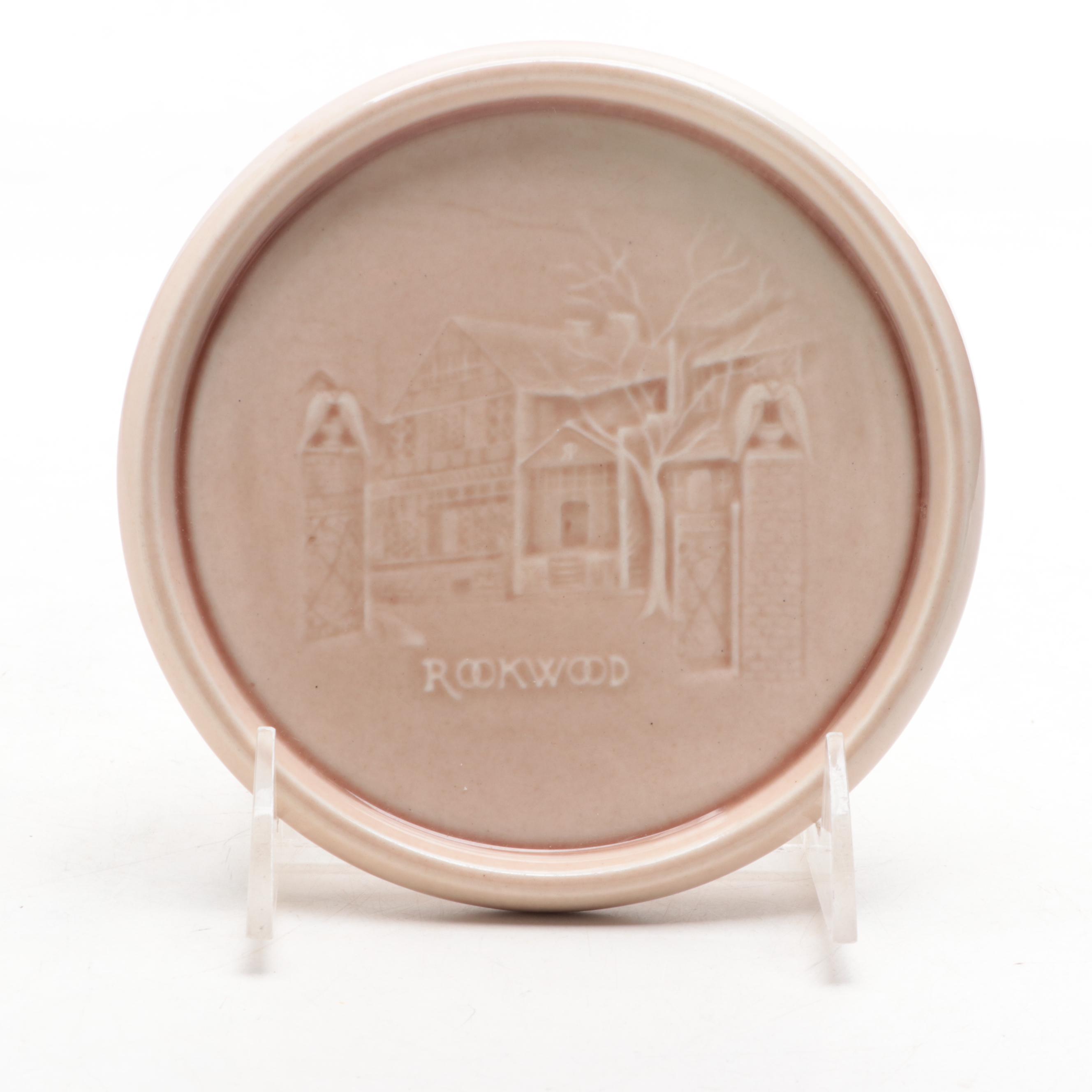 Rookwood Pottery Ceramic Ashtray, Bottle Coaster, Trinket Dish, Vase and Trivet