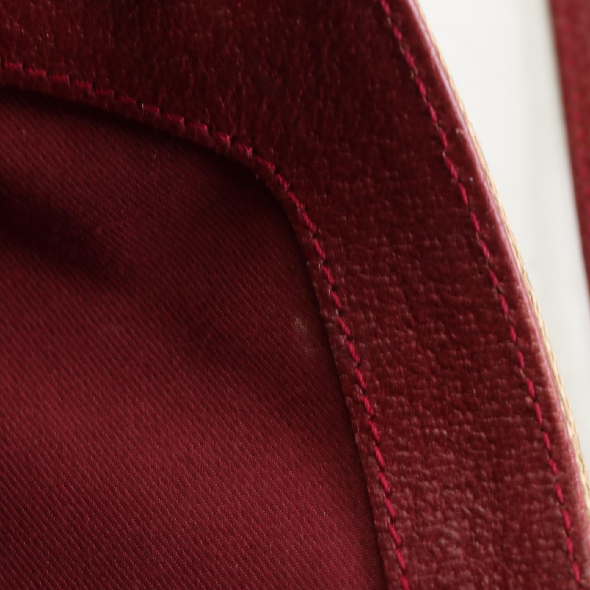 Gucci Eclipse Shoulder Bag in GG Canvas with Red Cinghiale Leather Trim