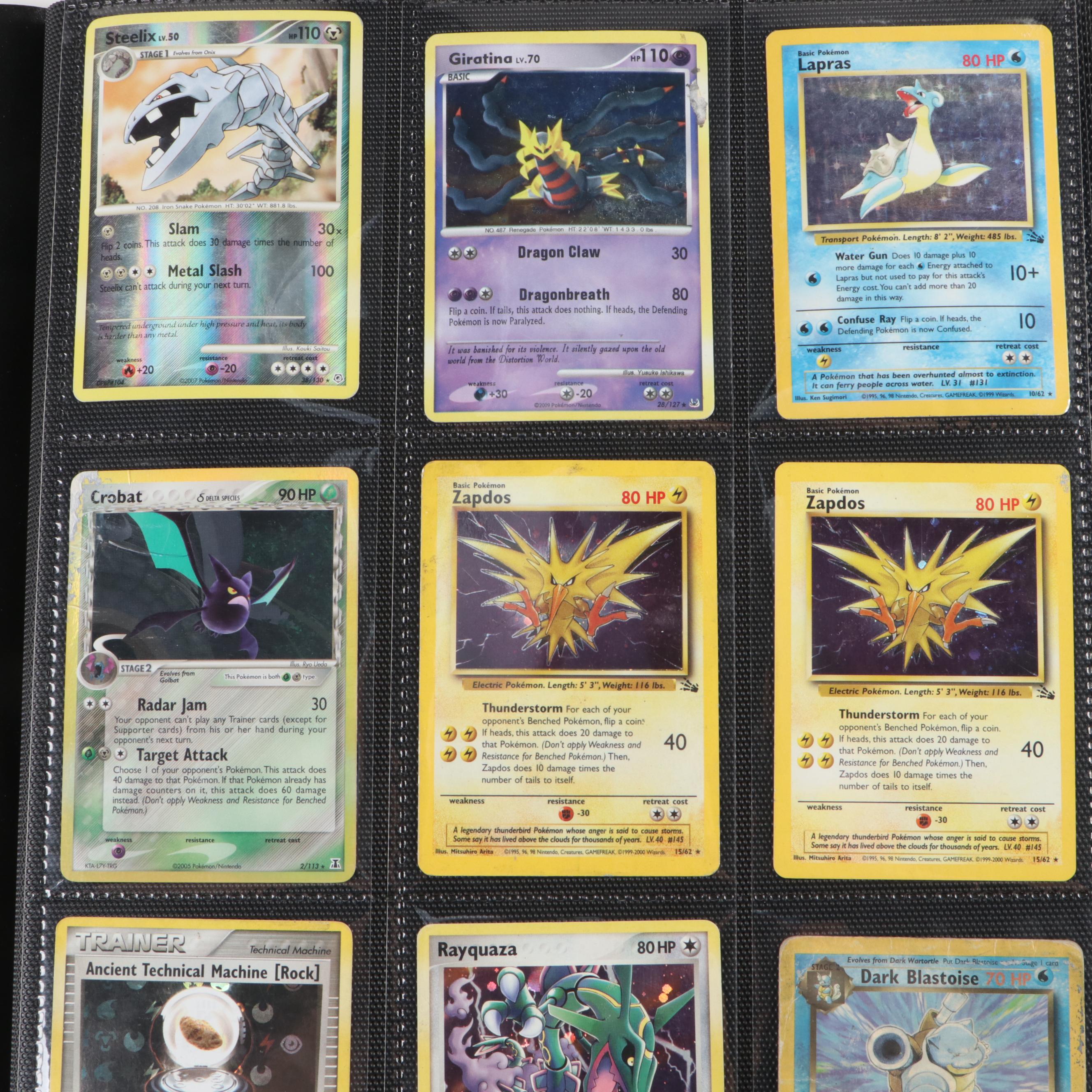 Fossil Set with Other Pokémon Cards, Zaptos, Blastoise, and More, 1990s–2010s