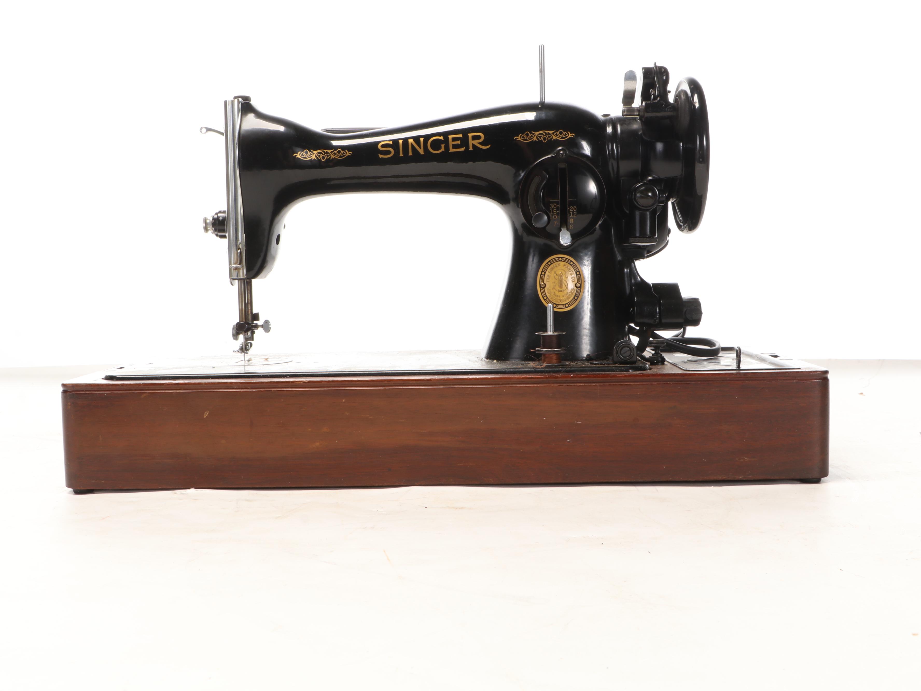 Singer Sewing Machine with Bentwood Case, 1952
