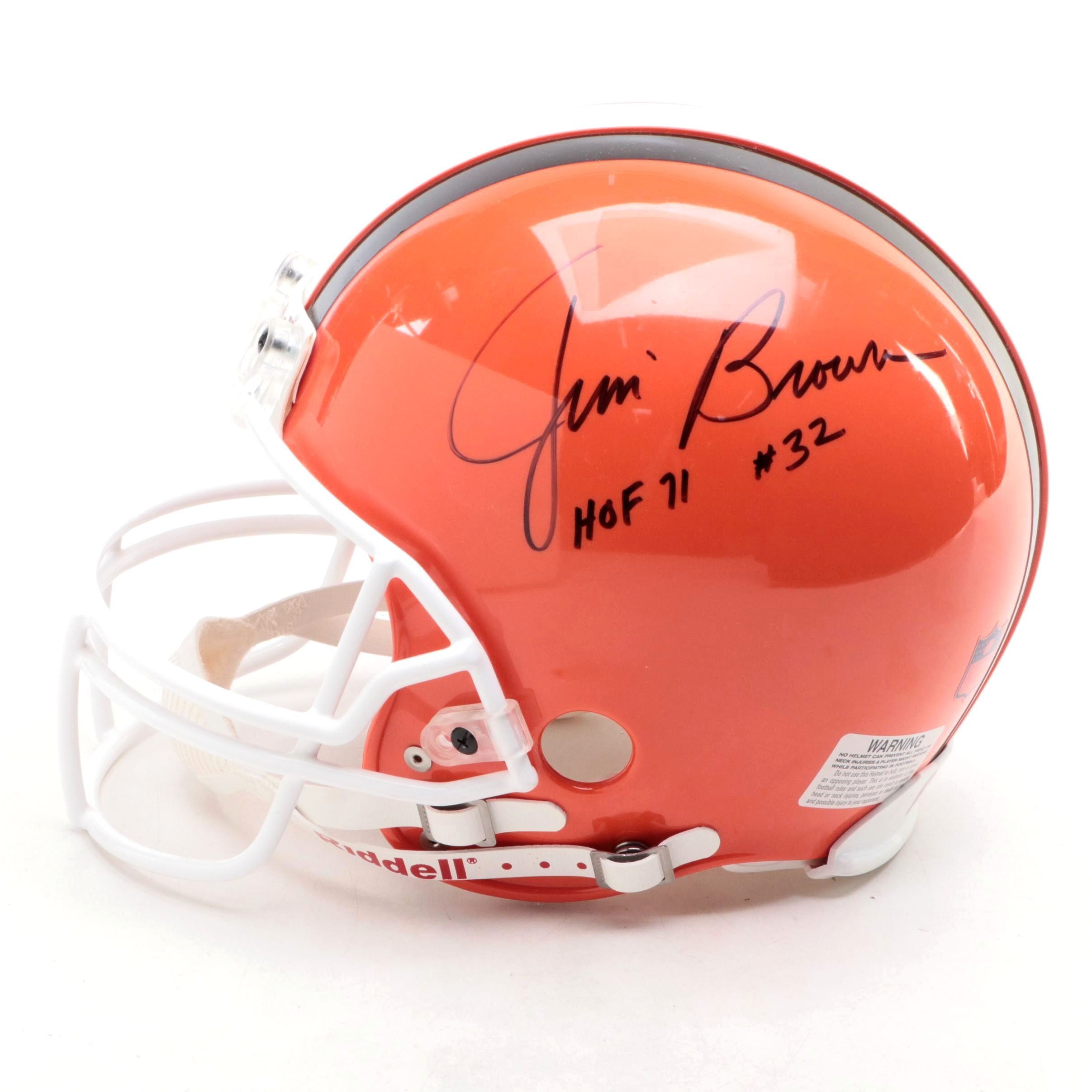 Jim Brown "HOF 71" Signed Replica Cleveland Browns Riddell Football Helmet