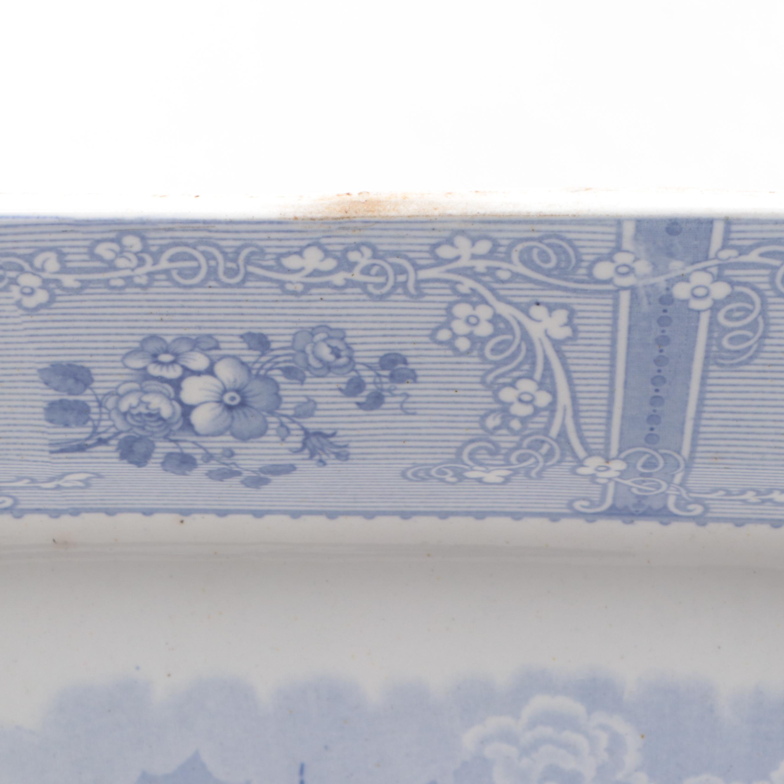 Joseph Heath "Ontario Lake Scenery" Platter and Other Earthenware Plates