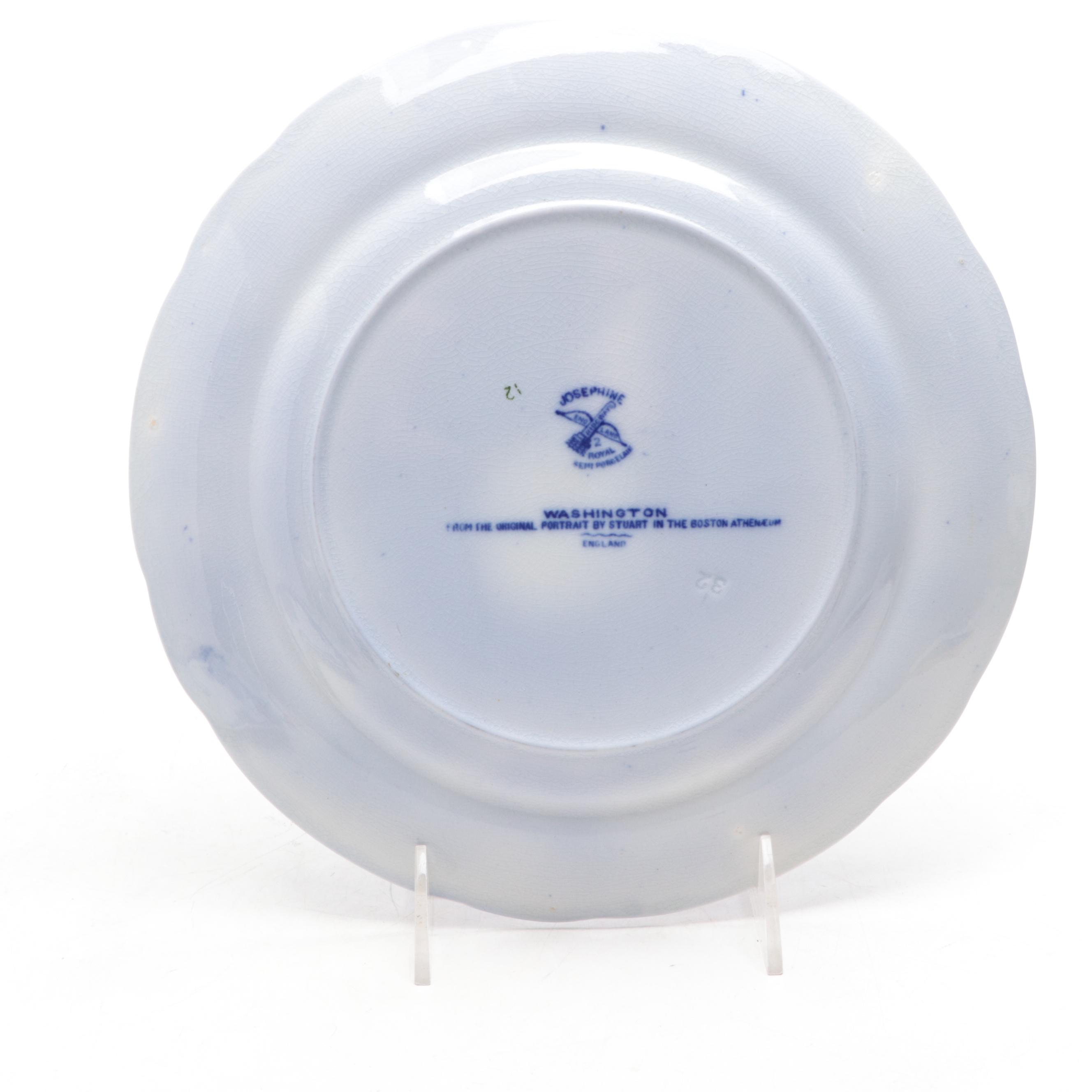 Joseph Heath "Ontario Lake Scenery" Platter and Other Earthenware Plates