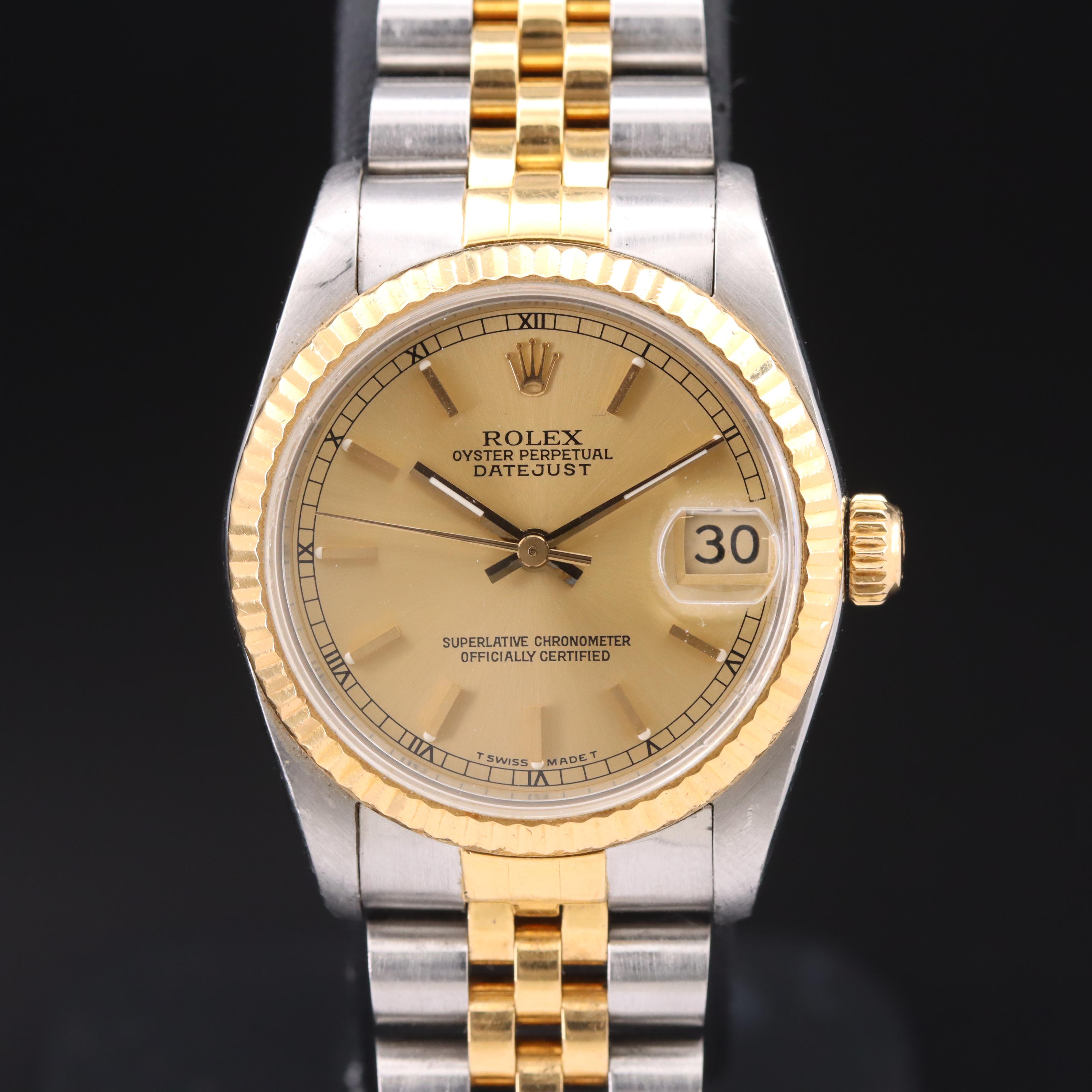 1987 - 1988 Rolex Oyster Perpetual Datejust Midsize Watch