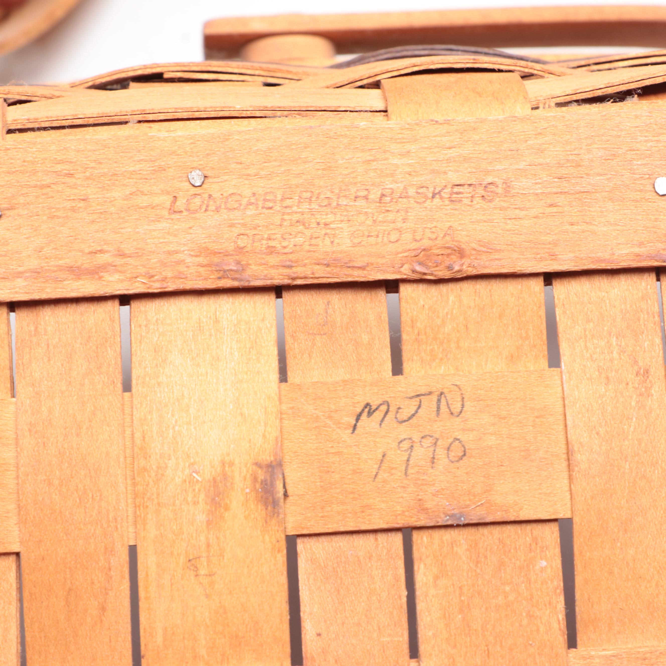 Longaberger Handmade Woven Maple Baskets