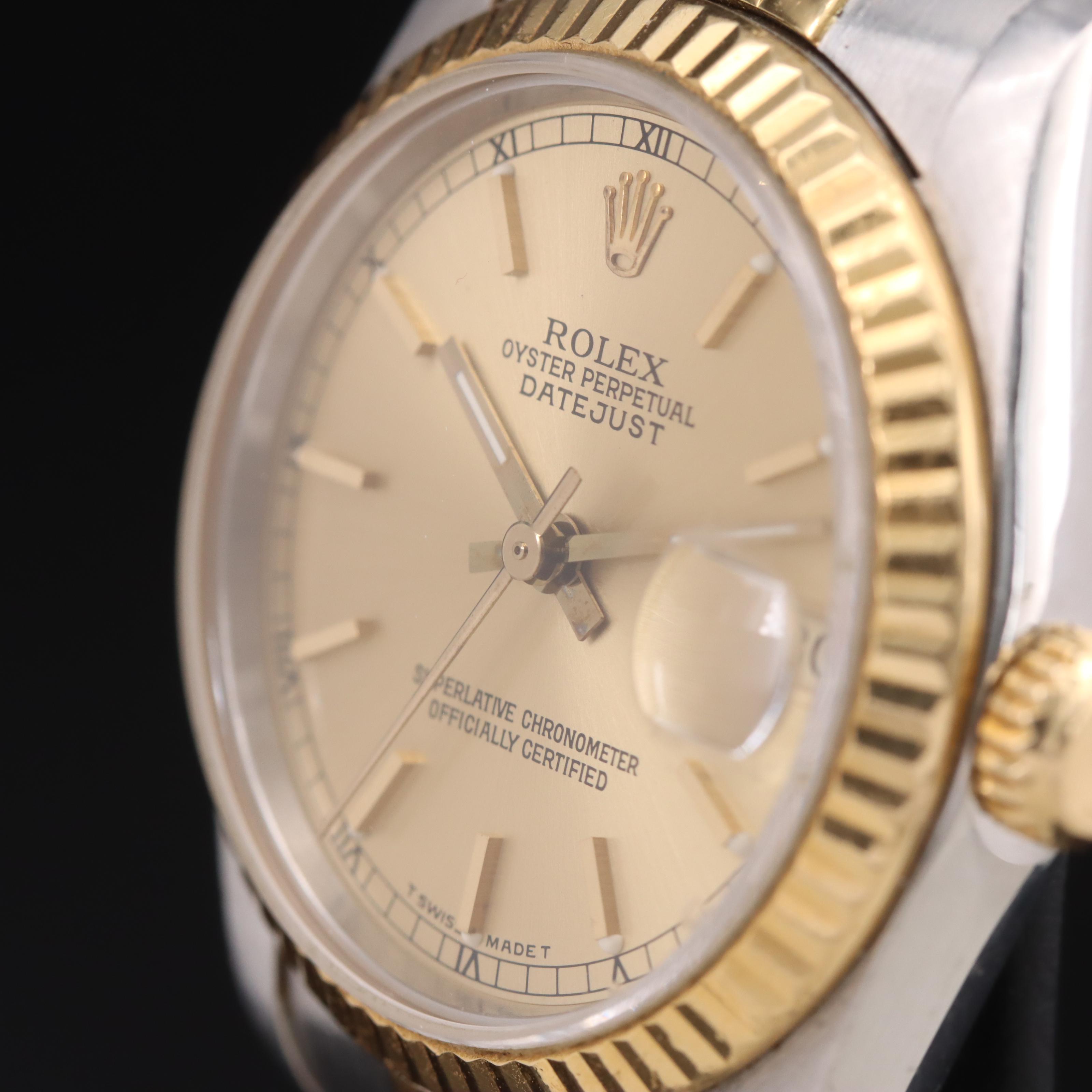 1987 - 1988 Rolex Oyster Perpetual Datejust Midsize Watch